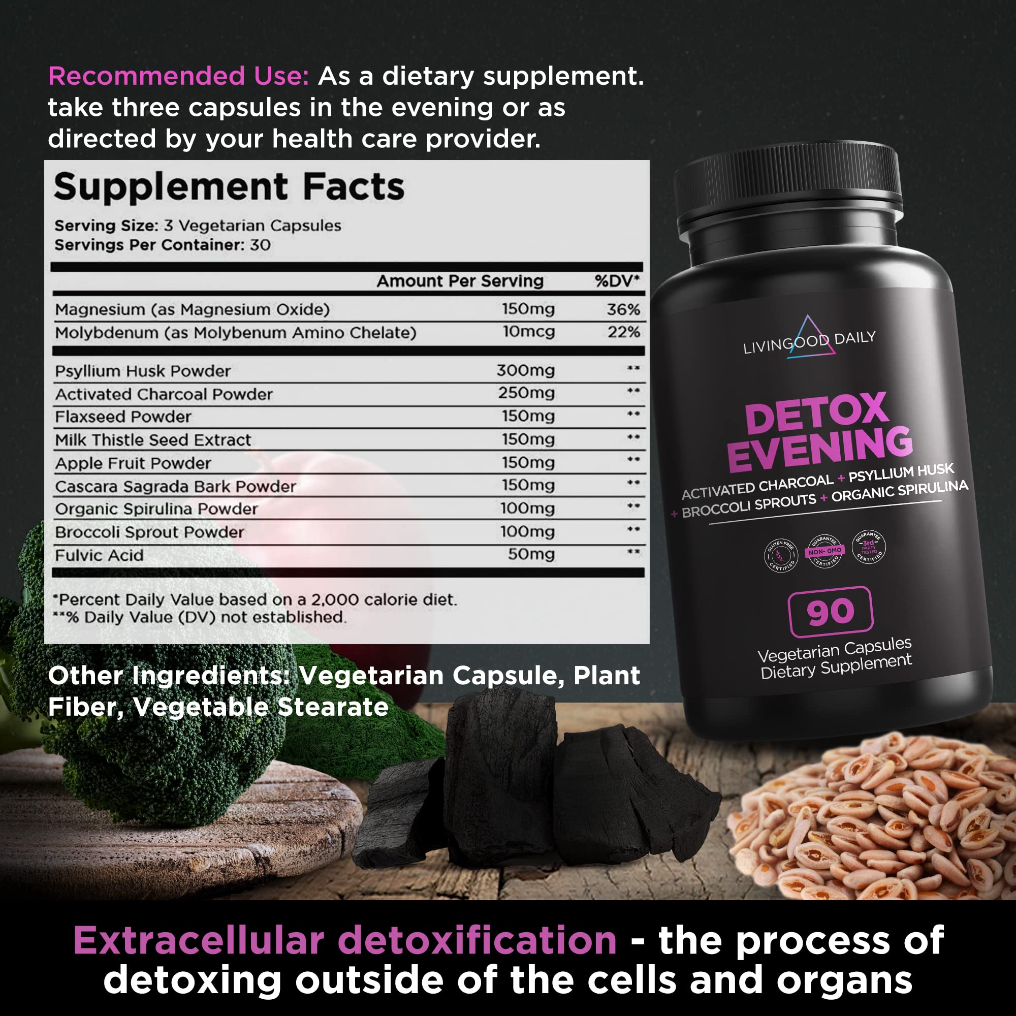 Livingood Daily Detox Pills - Full Body Detox Cleanse for Women & Men with Milk Thistle Livingood Daily uk supplements