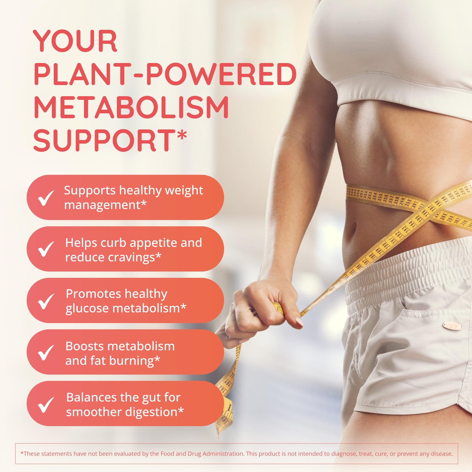 Happy Healthy Hippie GLP-1 Supplement (Metabolaid™ + Chromium) + Appetite Suppressant for Women | Metabolism Booster (AMPK) for Weight | Belly Fat Burner | Hunger & Cravings Control - 30 Vegan Caps Happy Healthy Hippie uk supplements