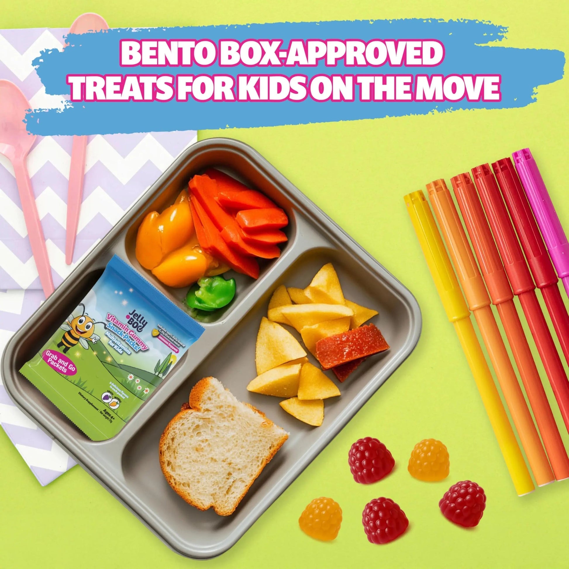 Kids Daily Multivitamin - Healthy Snacks For Kids – No Sugar, No Dyes, Monk Fruit Sweetened, Vegan, Gluten-Free- 100% Daily Value of Vitamins C, D3, Zinc Jelly.Boo uk supplements