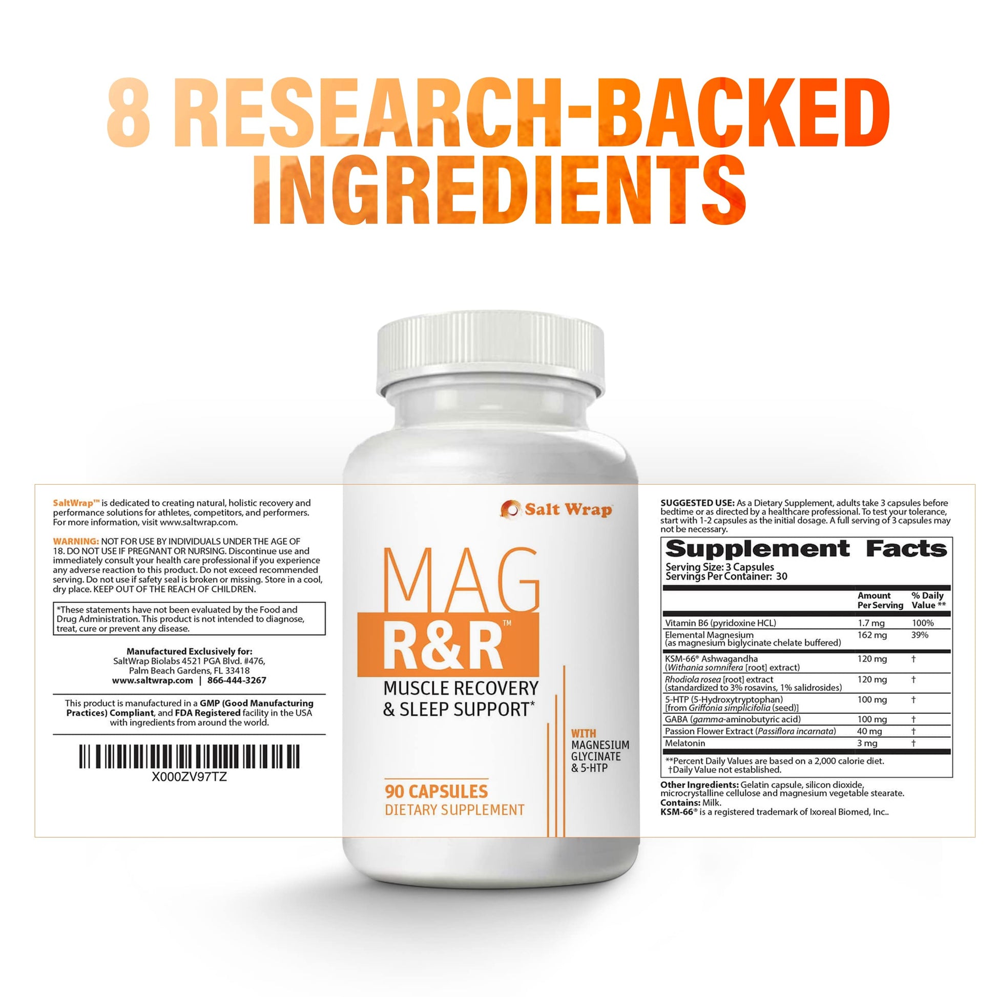 SaltWrap Mag R&R - Nighttime Muscle Cramps Support, Natural Sleep Support for Adults SaltWrap uk supplements
