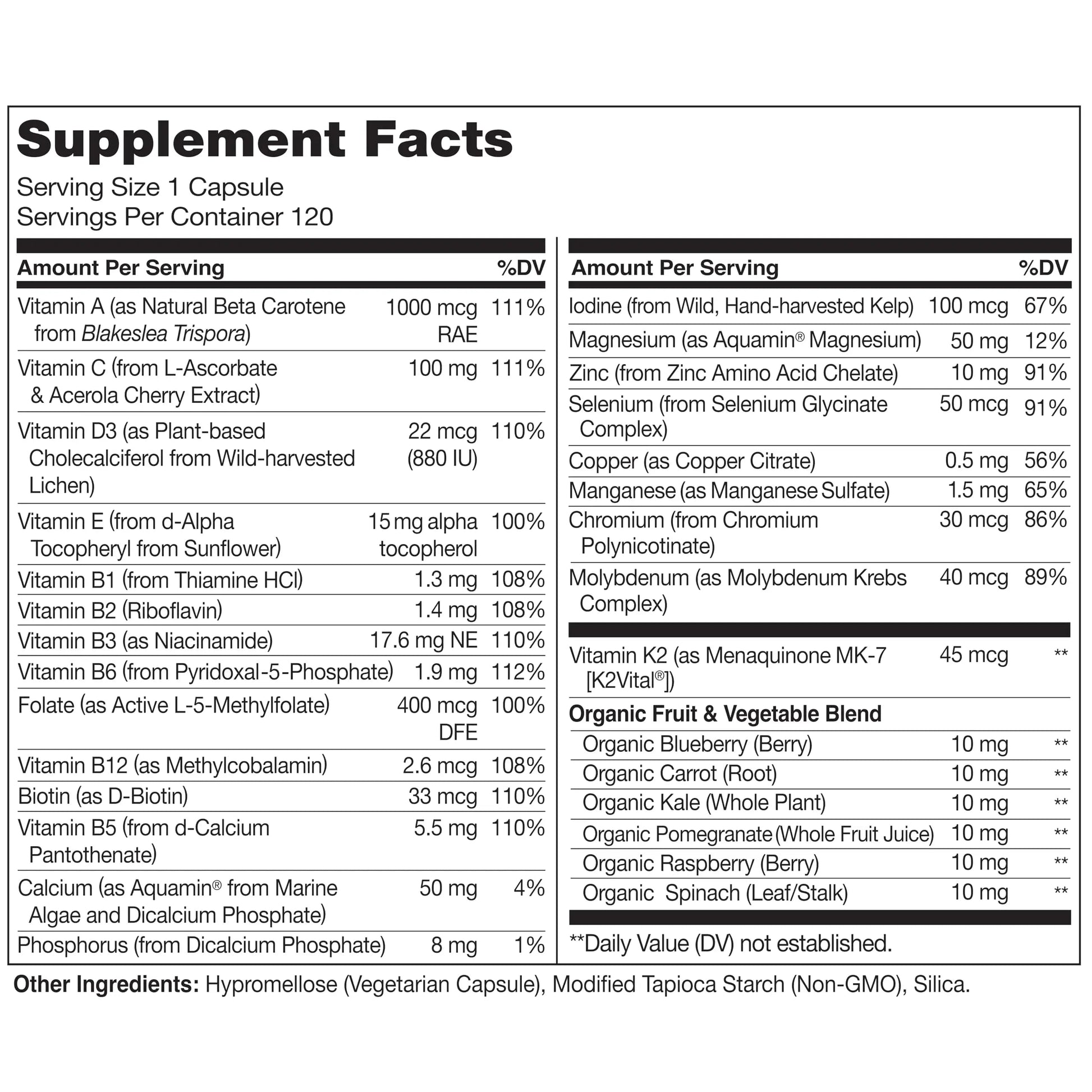 NATURELO One Daily Multivitamin for Men, 120 Vegetarian Capsules One Daily Multivitamin for Women NATURELO uk supplements