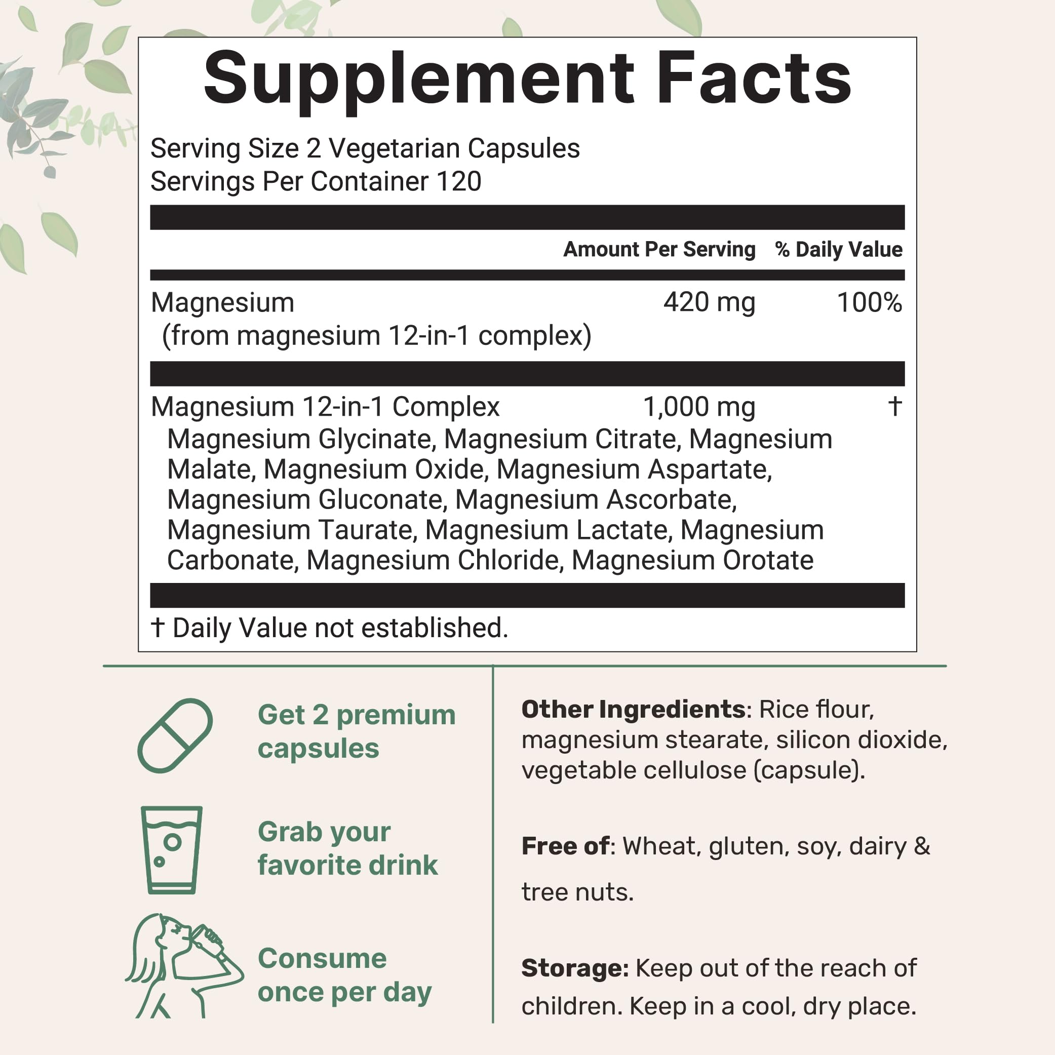 Micro Ingredients 12‑in‑1 Magnesium Complex 1000 mg, 240 Capsules – Magnesium Glycinate, Citrate, Taurate, Malate & More – High Absorption Formula for Men & Women – Chelated & Purified Micro Ingredients uk supplements