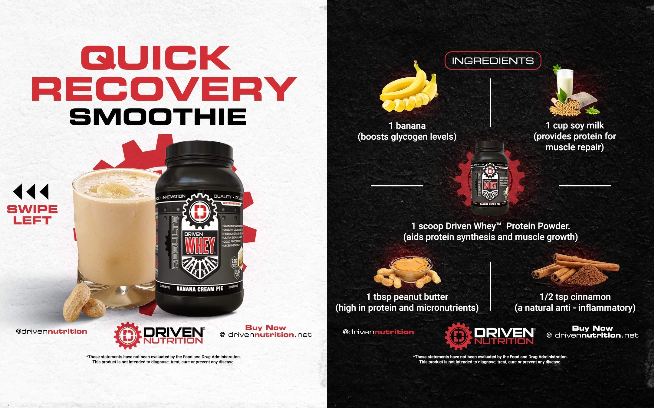 Driven WHEY- Grass Fed Whey Protein Powder: Delicious, Clean Protein Shake Driven Nutrition uk supplements