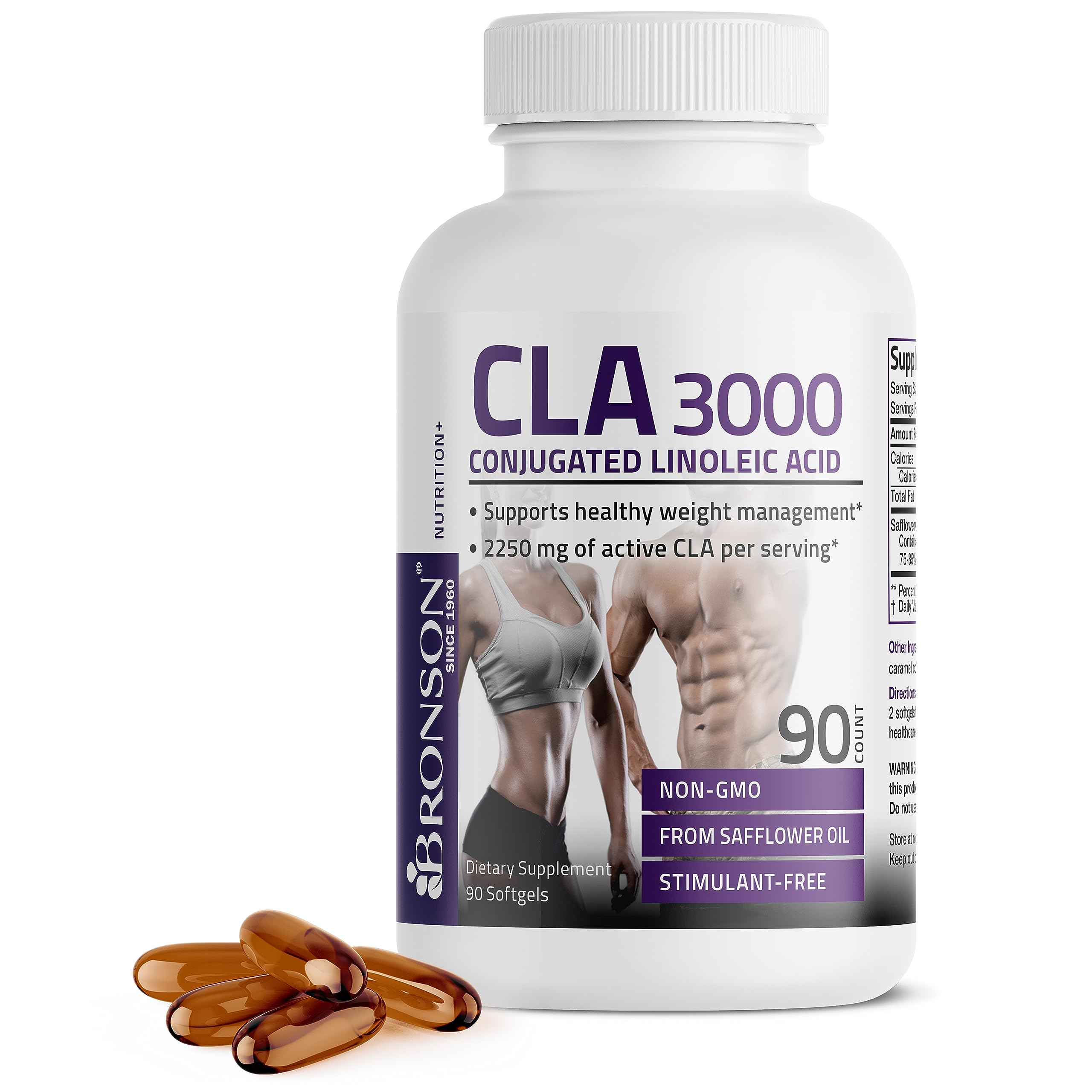 Bronson CLA 3000 Extra High Potency Supports Healthy Weight Managem Bronson uk supplements