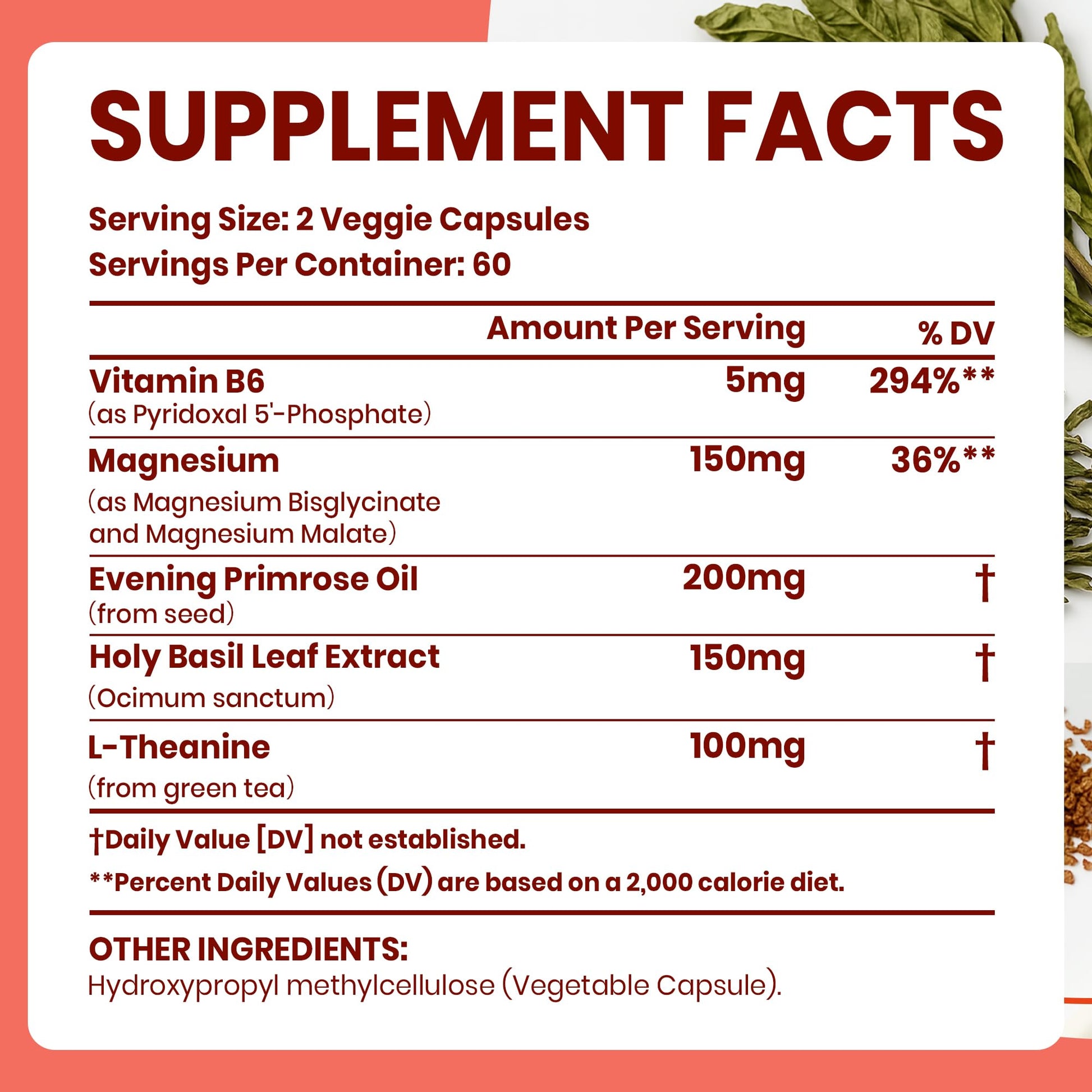 VEV Deep Calm Magnesium Complex for Women – Glycinate, Malate, B6, L-Theanine & Holy Basil – Support for Daily Magnesium & Stress Relief – 120 Vegan Capsules VEV uk supplements