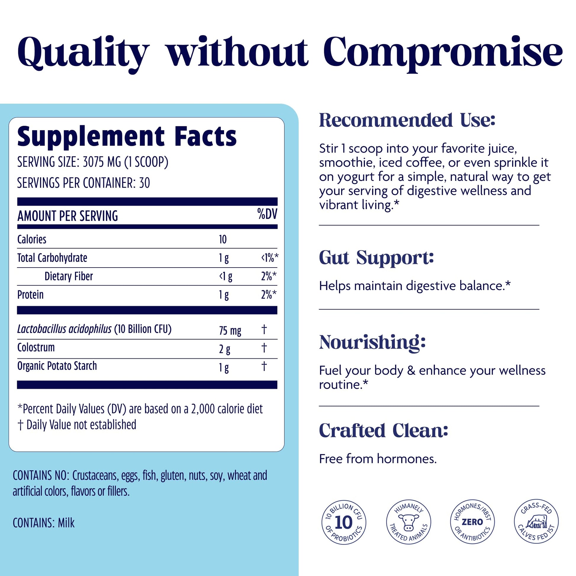 Enzymedica Colostrum + Probiotics Powder Supplement - Grass Fed Bovine Colostrum for Women & Men, Peptide & Lactoferrin Support, Promotes Hair, Skin, Nails, Immune & Gut Health, Gluten Free - 3.25 oz Enzymedica uk supplements