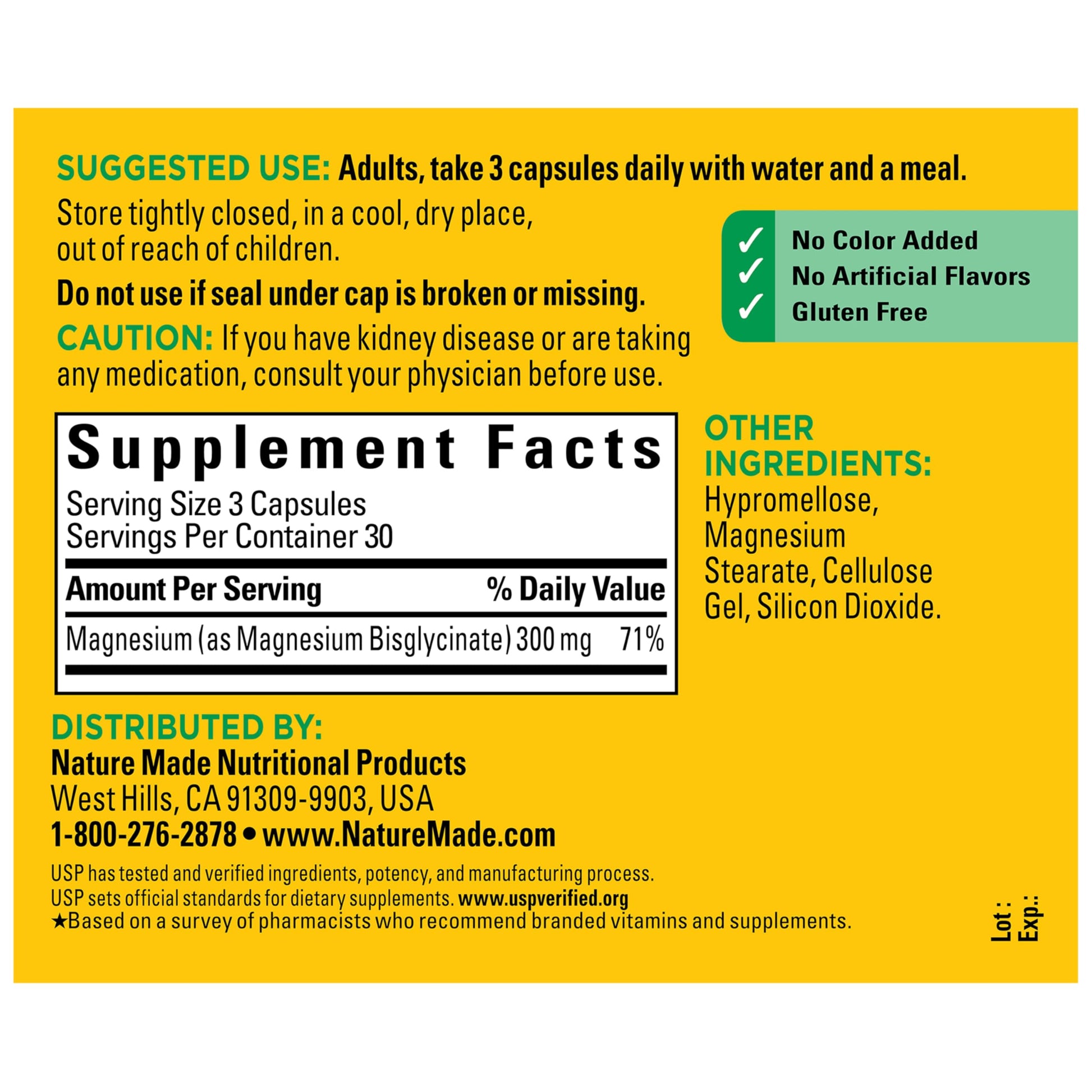 Nature Made High Absorption Magnesium Glycinate 300mg per 3 Capsules, Magnesium Supplement for Muscle, Heart, Nerve and Bone Support, 90 Magnesium Bisglycinate Capsules, 30 Day Supply Nature Made uk supplements