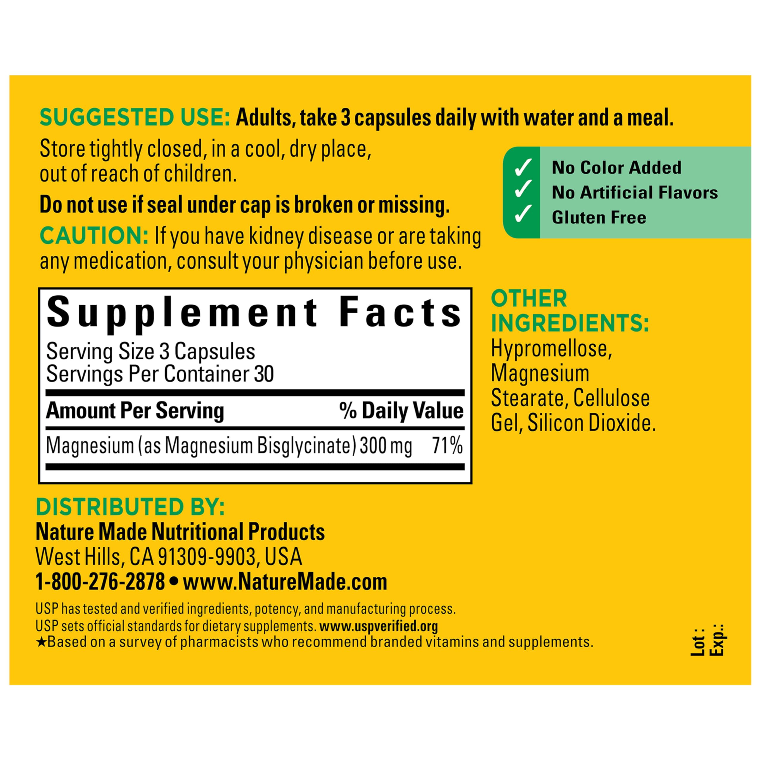 Nature Made High Absorption Magnesium Glycinate 300mg per 3 Capsules, Magnesium Supplement for Muscle, Heart, Nerve and Bone Support, 90 Magnesium Bisglycinate Capsules, 30 Day Supply Nature Made uk supplements