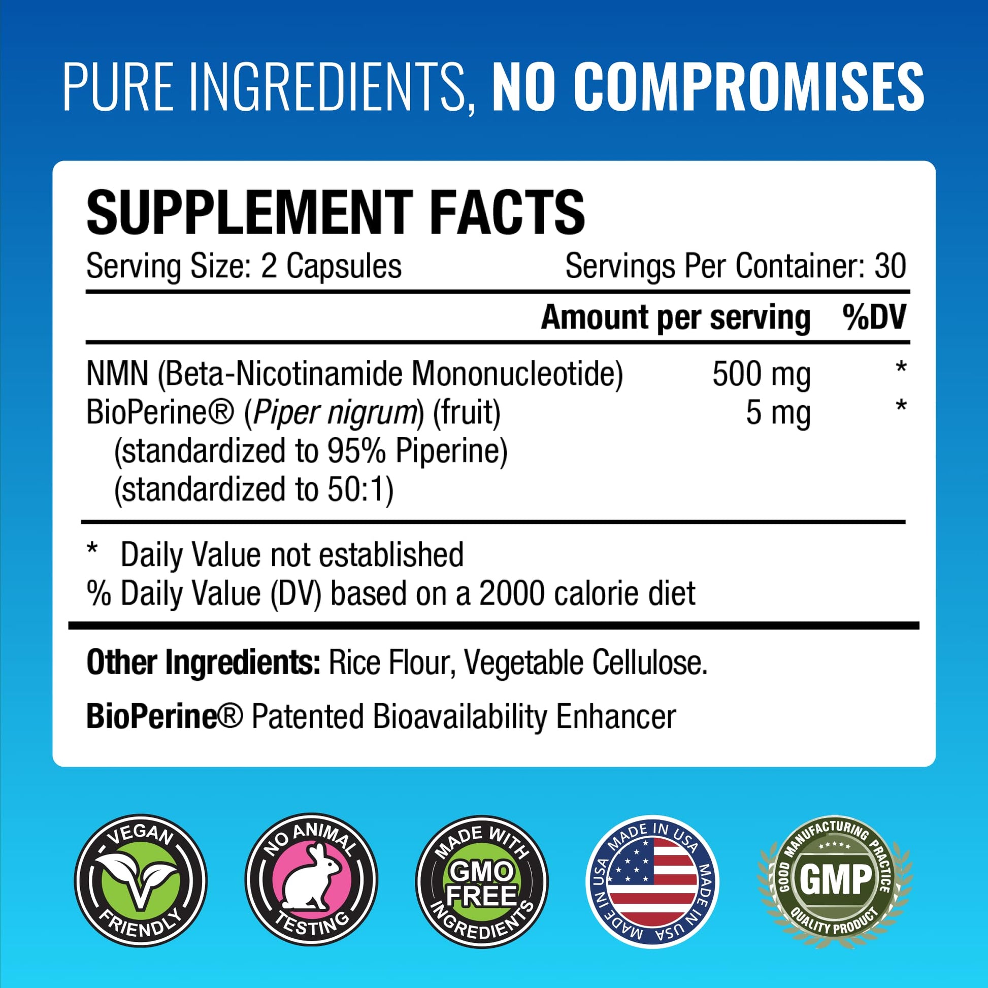 Approved Science NMN - 500mg Stable NMN - Cellular Energy, Healthy Aging - Pack of 1 - Made in USA - Vegan Approved Science uk supplements