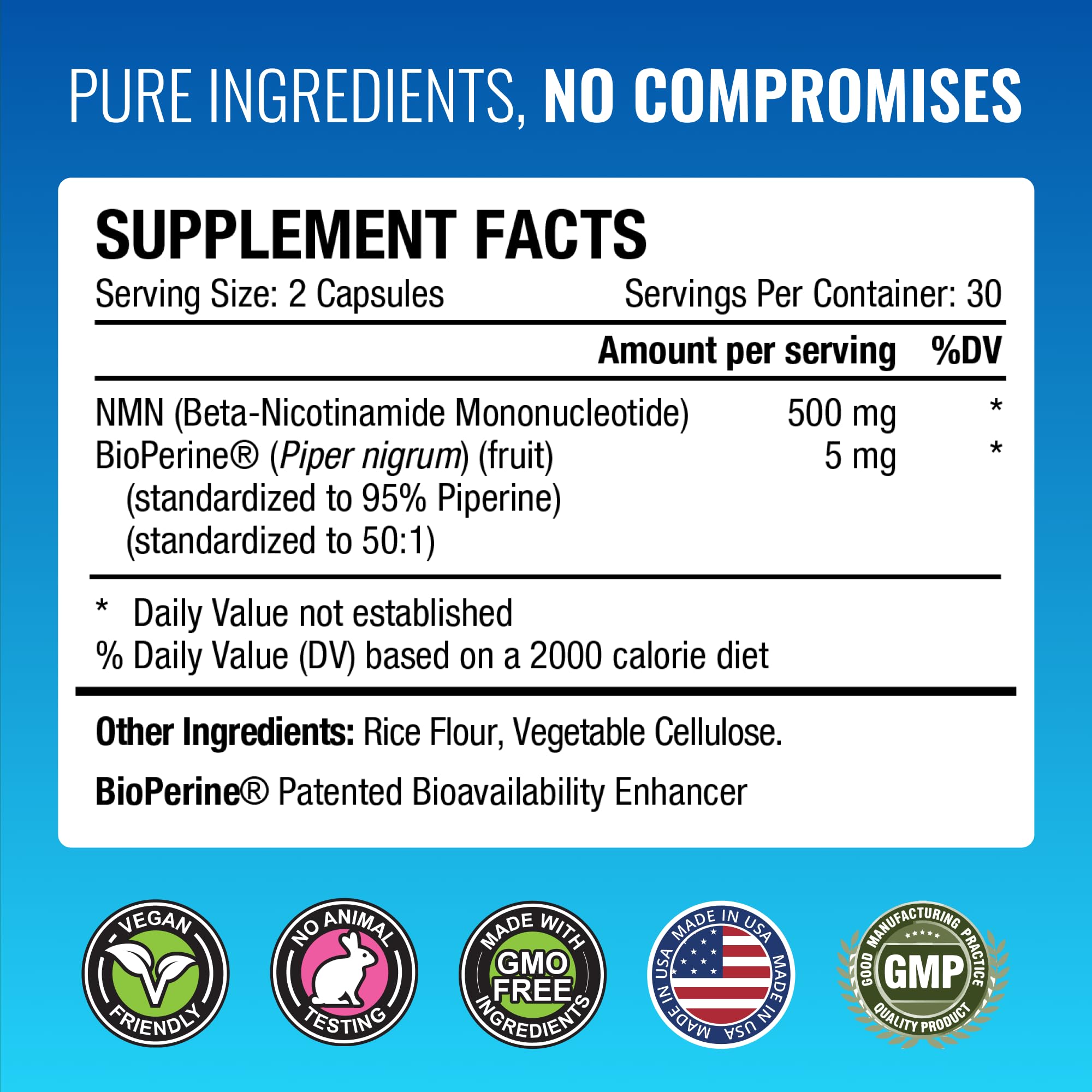 Approved Science NMN - 500mg Stable NMN - Cellular Energy, Healthy Aging - Pack of 1 - Made in USA - Vegan Approved Science uk supplements