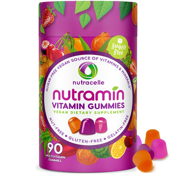 NUTRAMIN Daily Vegan Keto Multivitamin Gummies Vitamin C, D2, and Zinc for Immunity Nutracelle uk supplements