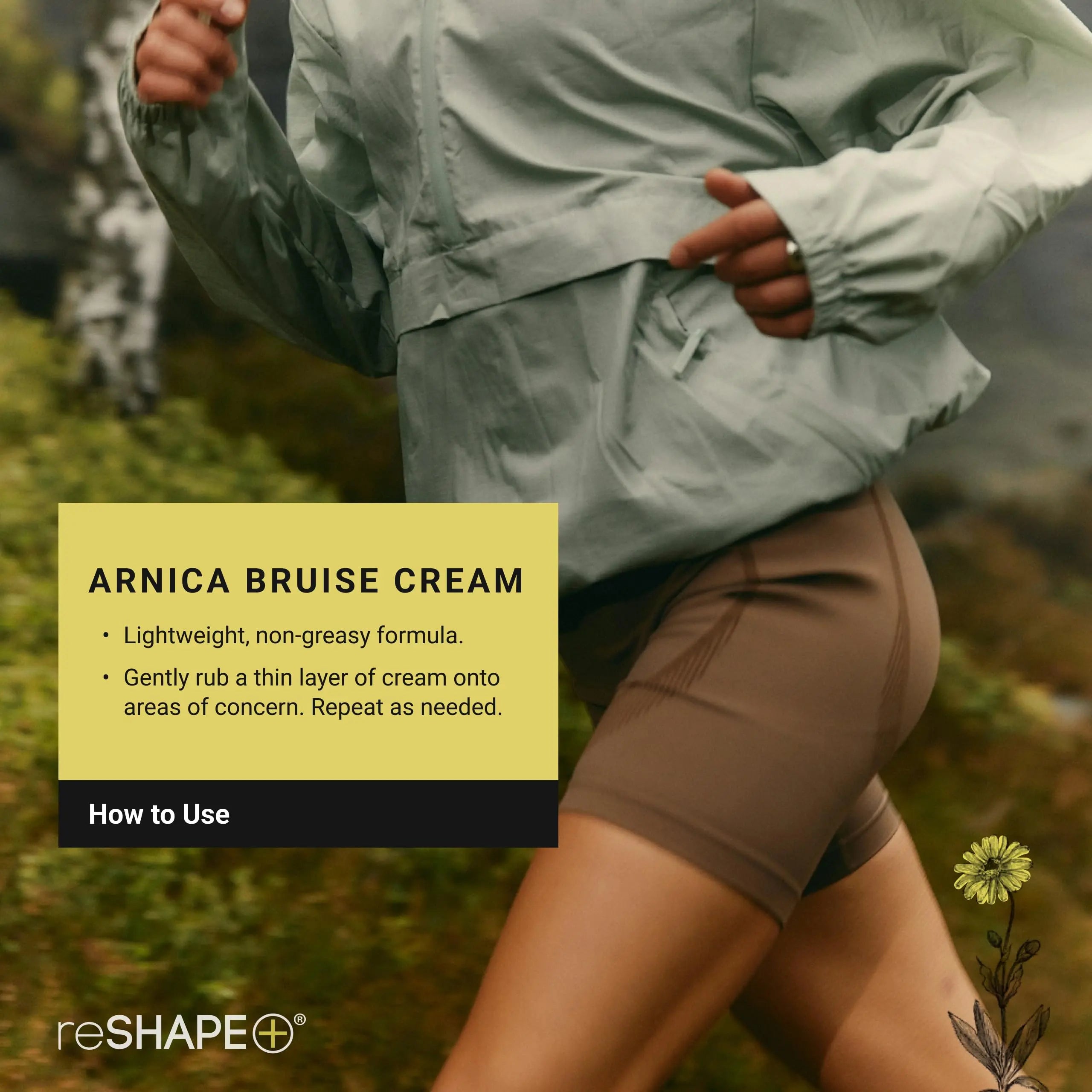 Reshape+ Arnica Bruise Relief Topical Cream For Bruising, Swelling, & Discoloration On Skin, Natural Skin Care Homeopathic Arnica Lotion W/Vitamin K, Horse Chestnut, & Collagen, Large 8 Fl Oz Reshape+ uk supplements