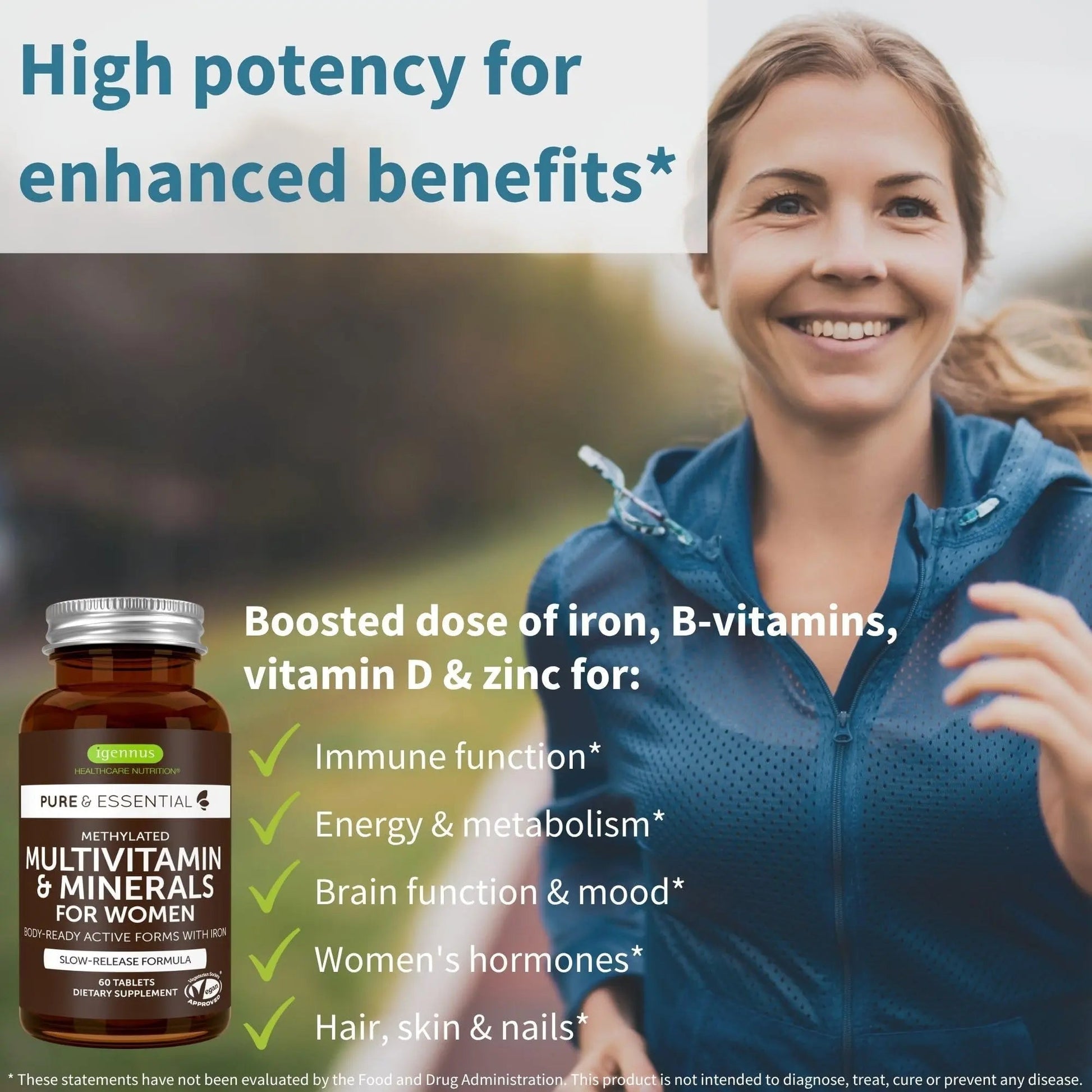Multivitamin & Minerals for Women + Advanced Kids Multivitamin Gummy Vegan Bundle, with Methylated B-Vitamins, Vitamin A, C, D3 & E Igennus Healthcare Nutrition uk supplements