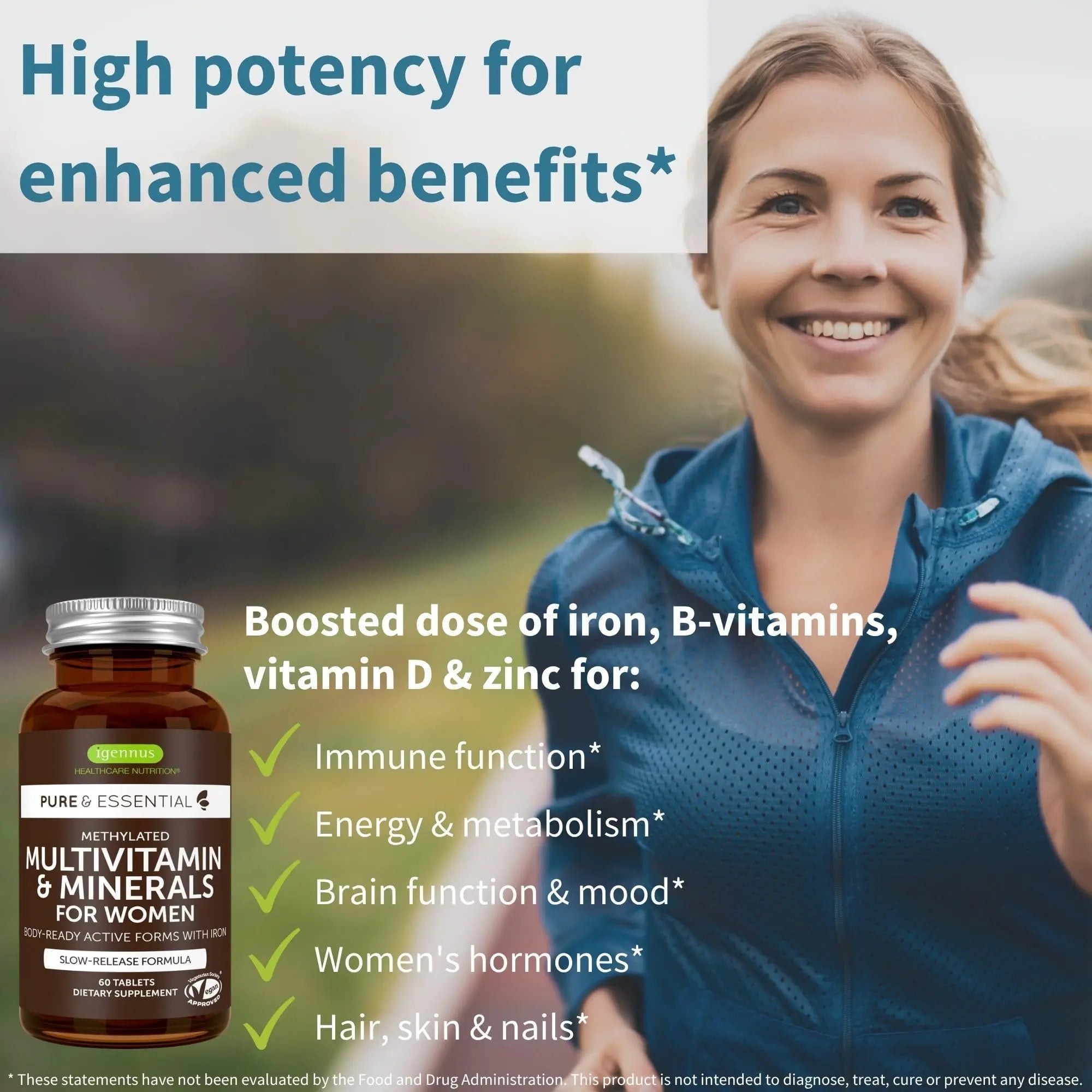 Multivitamin & Minerals for Women + Advanced Kids Multivitamin Gummy Vegan Bundle, with Methylated B-Vitamins, Vitamin A, C, D3 & E Igennus Healthcare Nutrition uk supplements