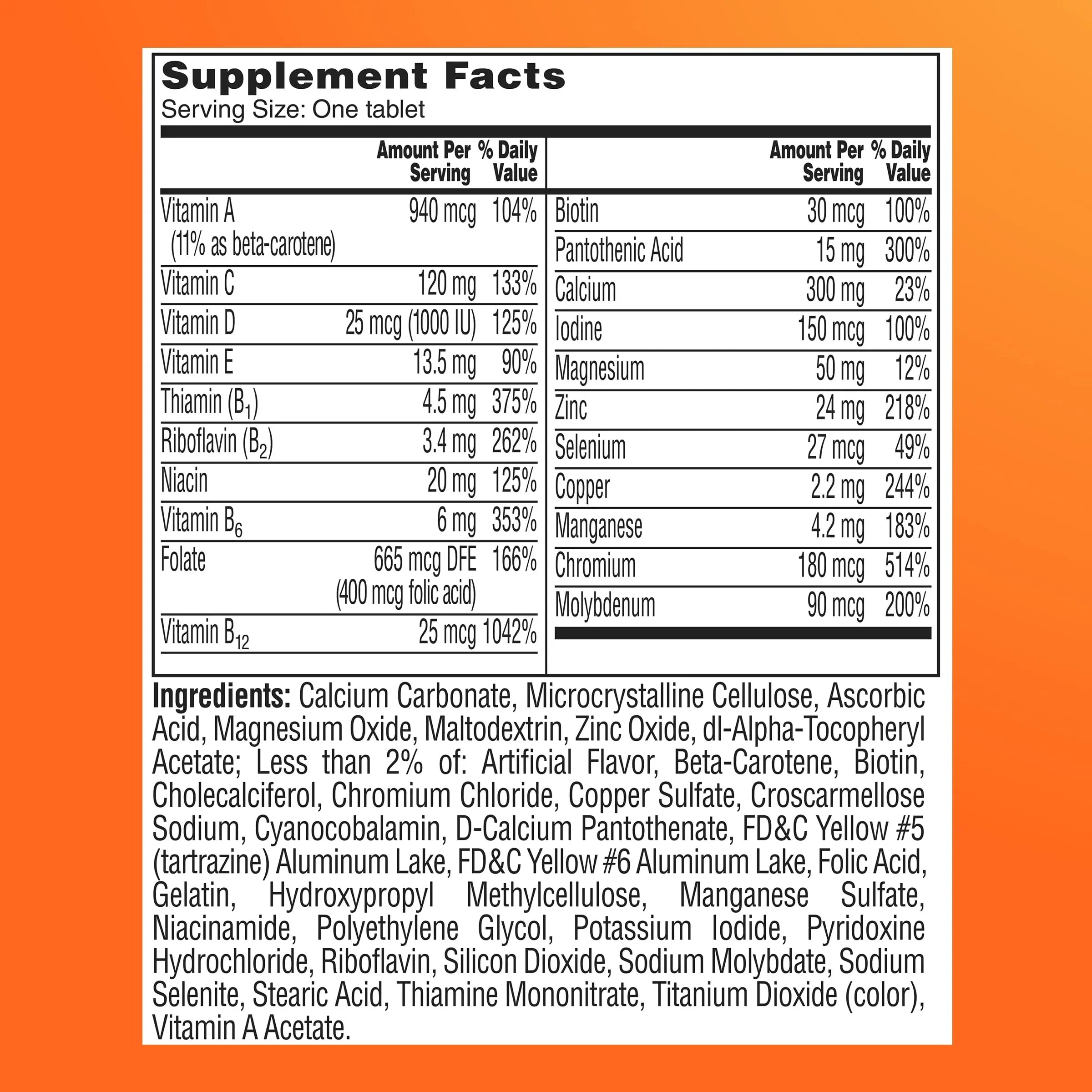 One A Day Multivitamin for Women 50 and Over Tablets, Womens Multivitamin 50 plus with Vitamins D, C, E, Zinc & Biotin, Daily Vitamins for Woman 50+, 65 Ct ONE A DAY uk supplements