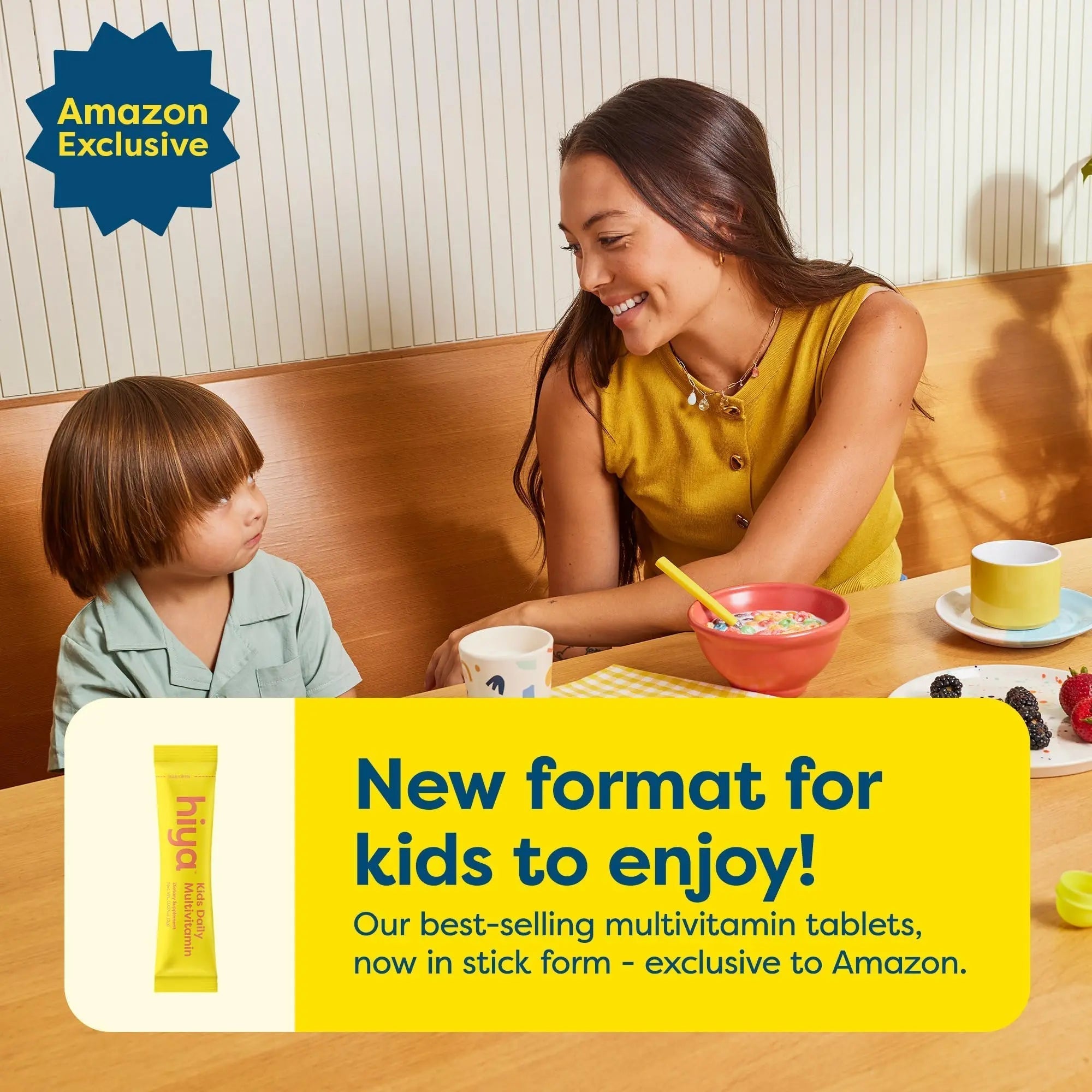 Hiya Kids Multivitamin – 15+ Essential Vitamins & Minerals with Fruits & Veggies for Ages 2+, Supports Growth HIYA uk supplements