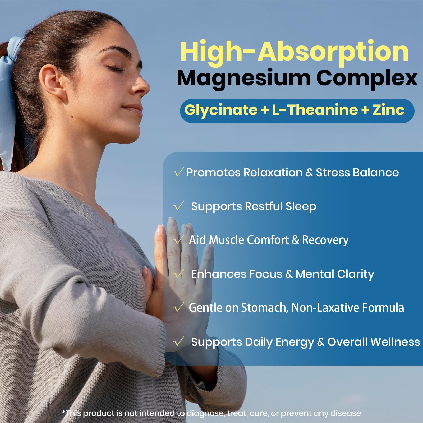 AROFUM Magnesium Glycine 200 mg, with L-theanine and Zinc Glycine – Magnesium Supplement to Help Soothe Emotions, Balance Stress, and Promote restful Sleep – Non-GMO Vegan Capsules, 120 Capsules Arofum uk supplements