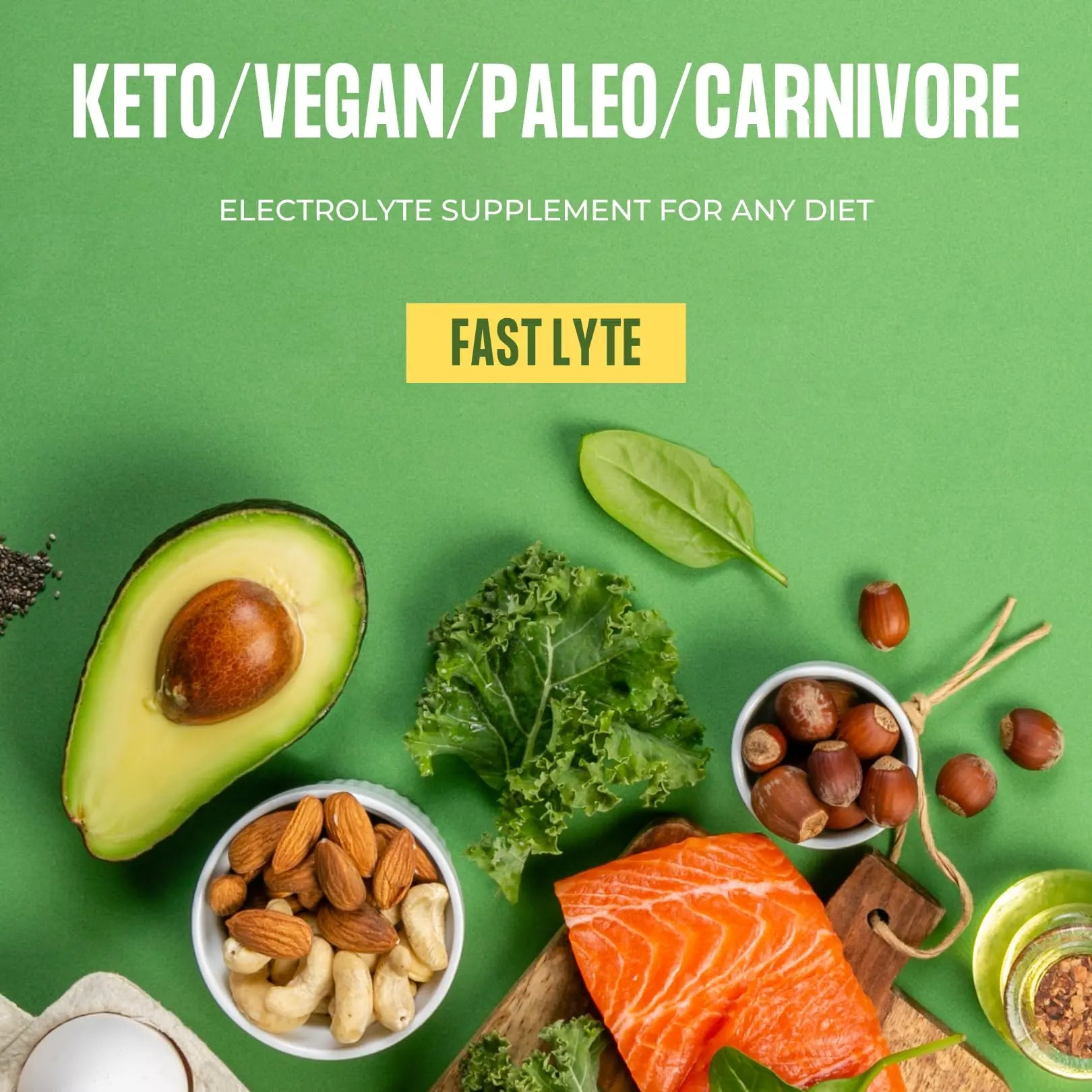 FAST LYTE No Sugar Electrolytes Powder in the Raw | Mix in Coffee, Soup, Juice, Water, Smoothies, Broth, Anything | No Sweeteners or Flavorings | Keto & Sugar Free | Non-GMO & Vegan FAST LYTE uk supplements