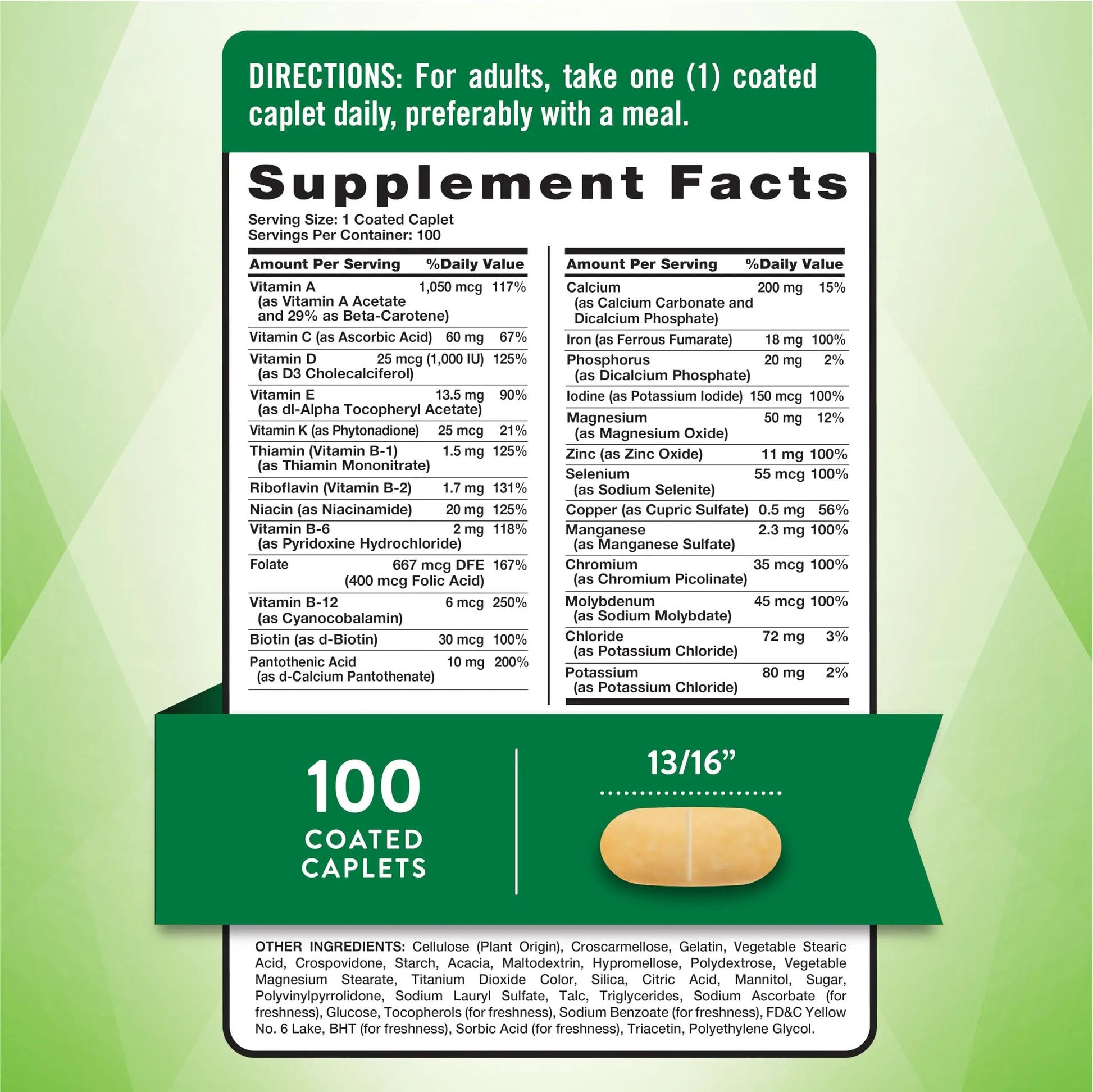 Nature's Truth Adult ABC Complete Multivitamin for Men and Women | 100 Caplets | Non-GMO & Gluten Free Nature's Truth uk supplements