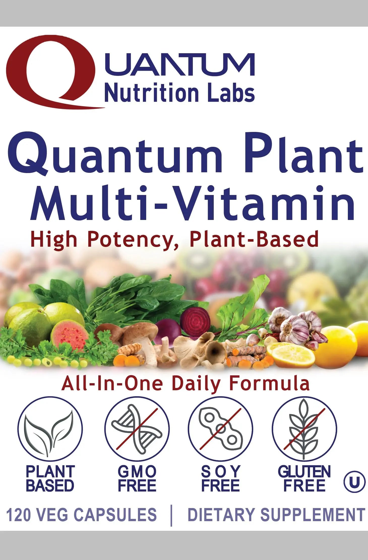 QNL Quantum Plant Multi-Vitamin - Complete Multivitamin - Immune Support for Adults - Natural Multivitamin for Men & Women Quantum Nutrition uk supplements