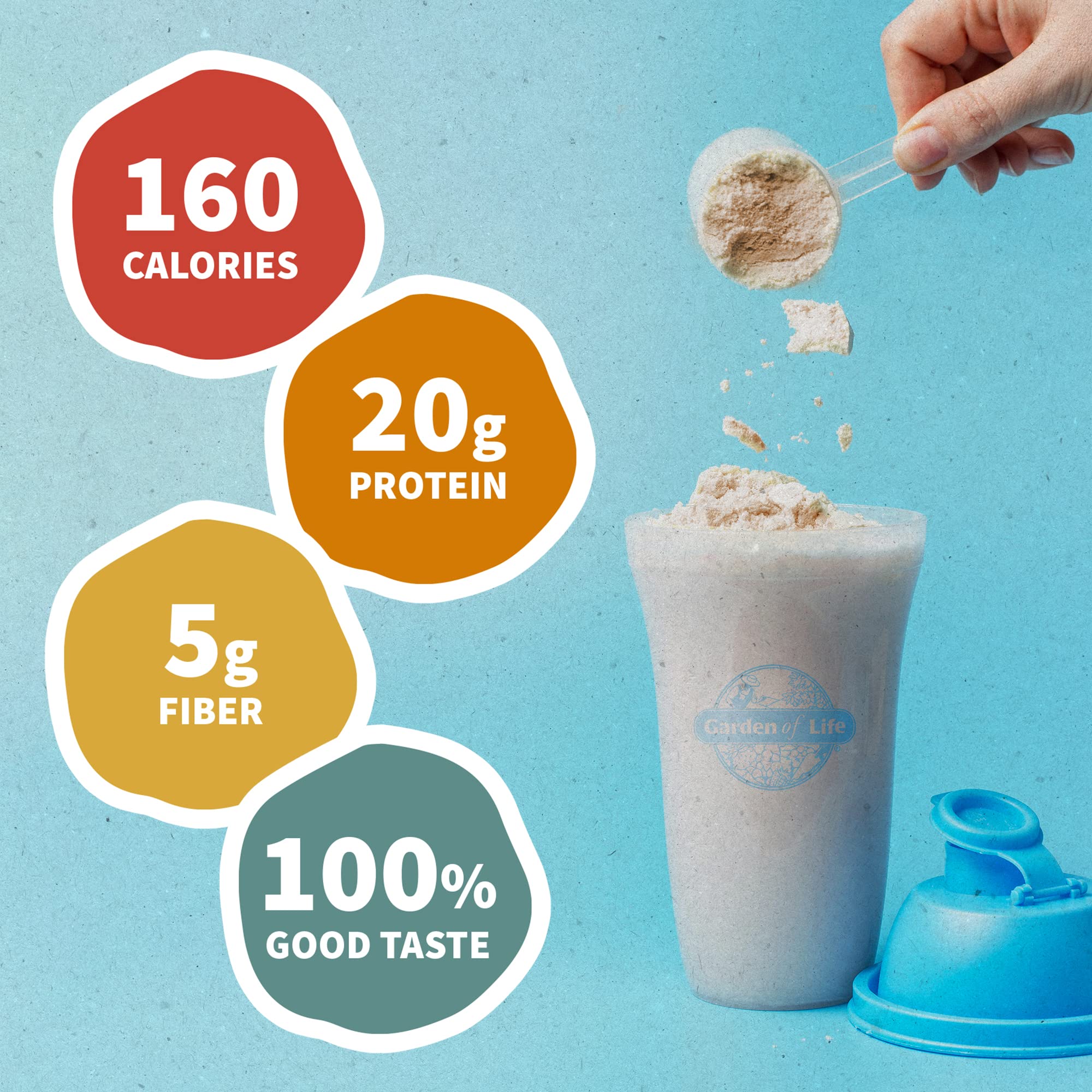 Garden of Life Creamy Vanilla Cookie Protein Powder + Oatmilk 20g Organic Vegan Plant Garden of Life uk supplements