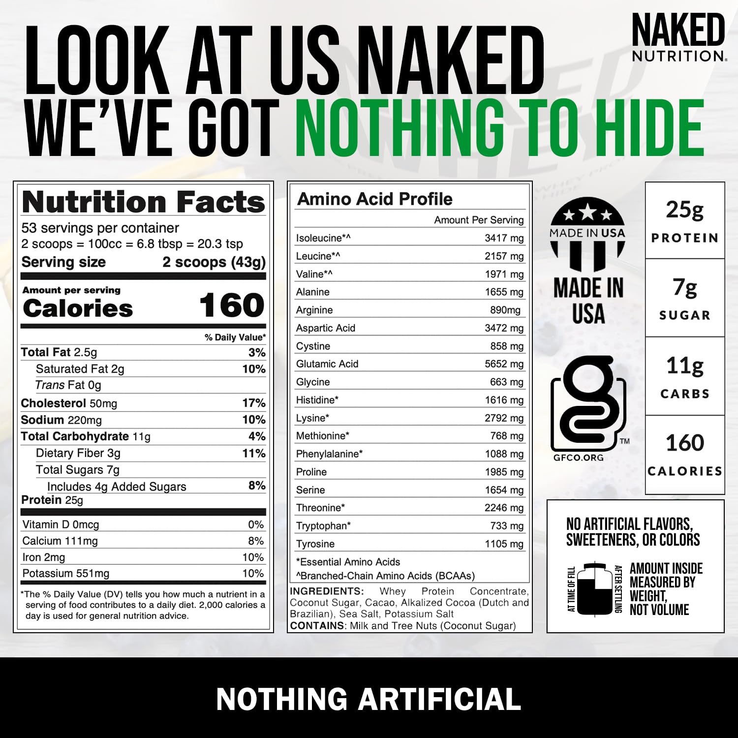 NAKED Whey Double Chocolate Grass Fed Whey Protein Powder, No GMO, No Soy NAKED uk supplements