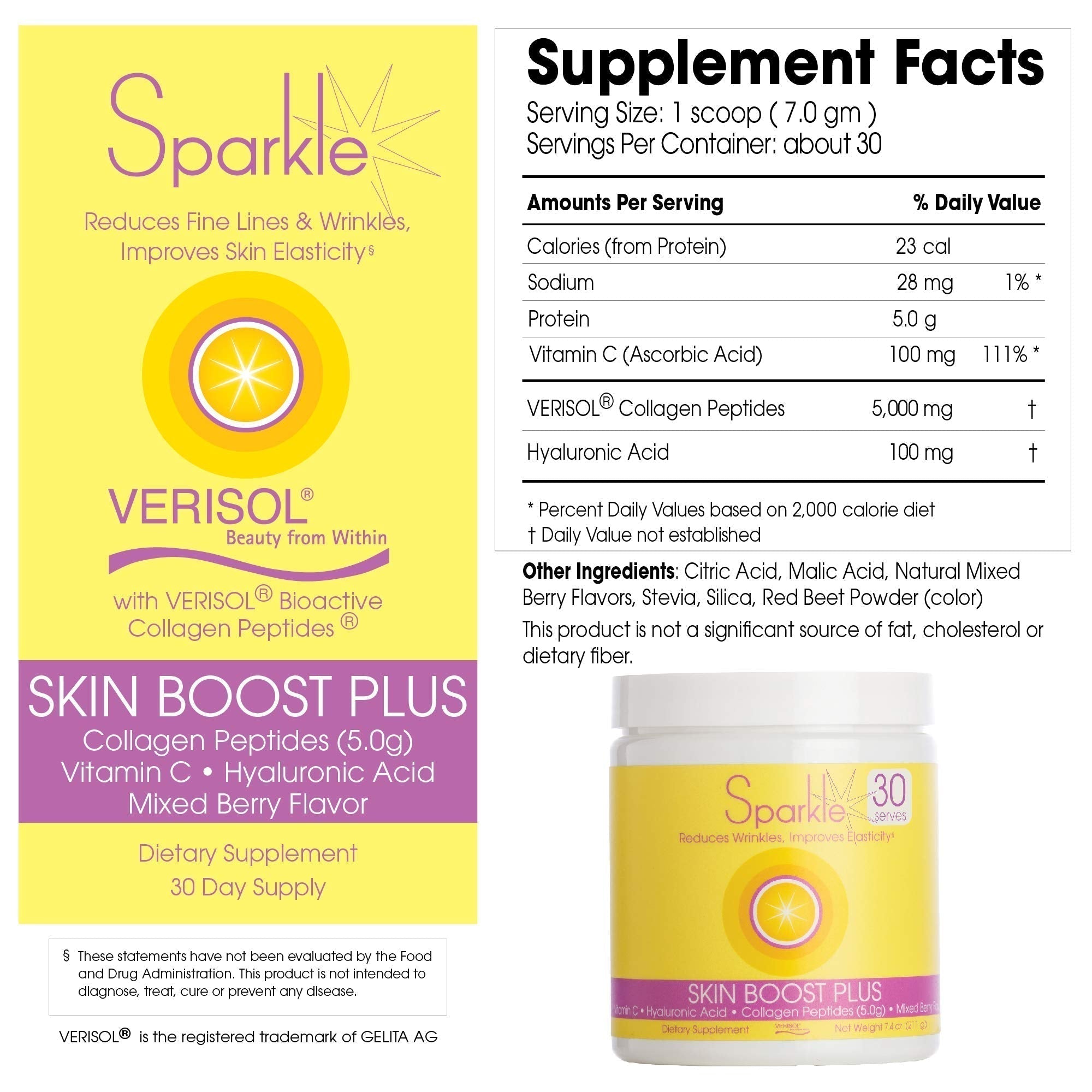Hydrolyzed Collagen Powder - Sparkle Skin Boost Plus (Tropical Coconut Pineapple) Sparkle Collagen uk supplements