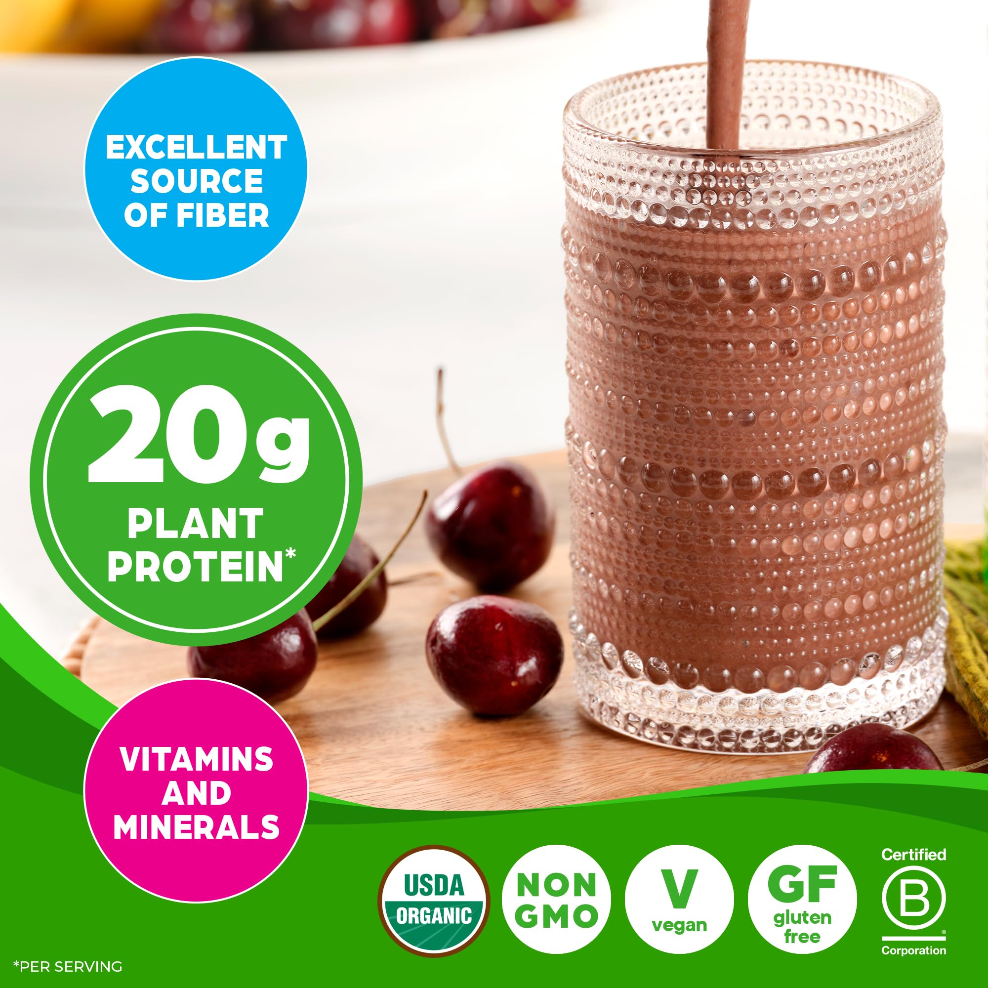 Orgain Organic Vegan Meal Replacement Protein Powder, Creamy Chocolate Fudge - 20g Plant Based Protein, Gluten Free, Dairy Free, Lactose Free, Soy Free, No Sugar Added, Orgain uk supplements
