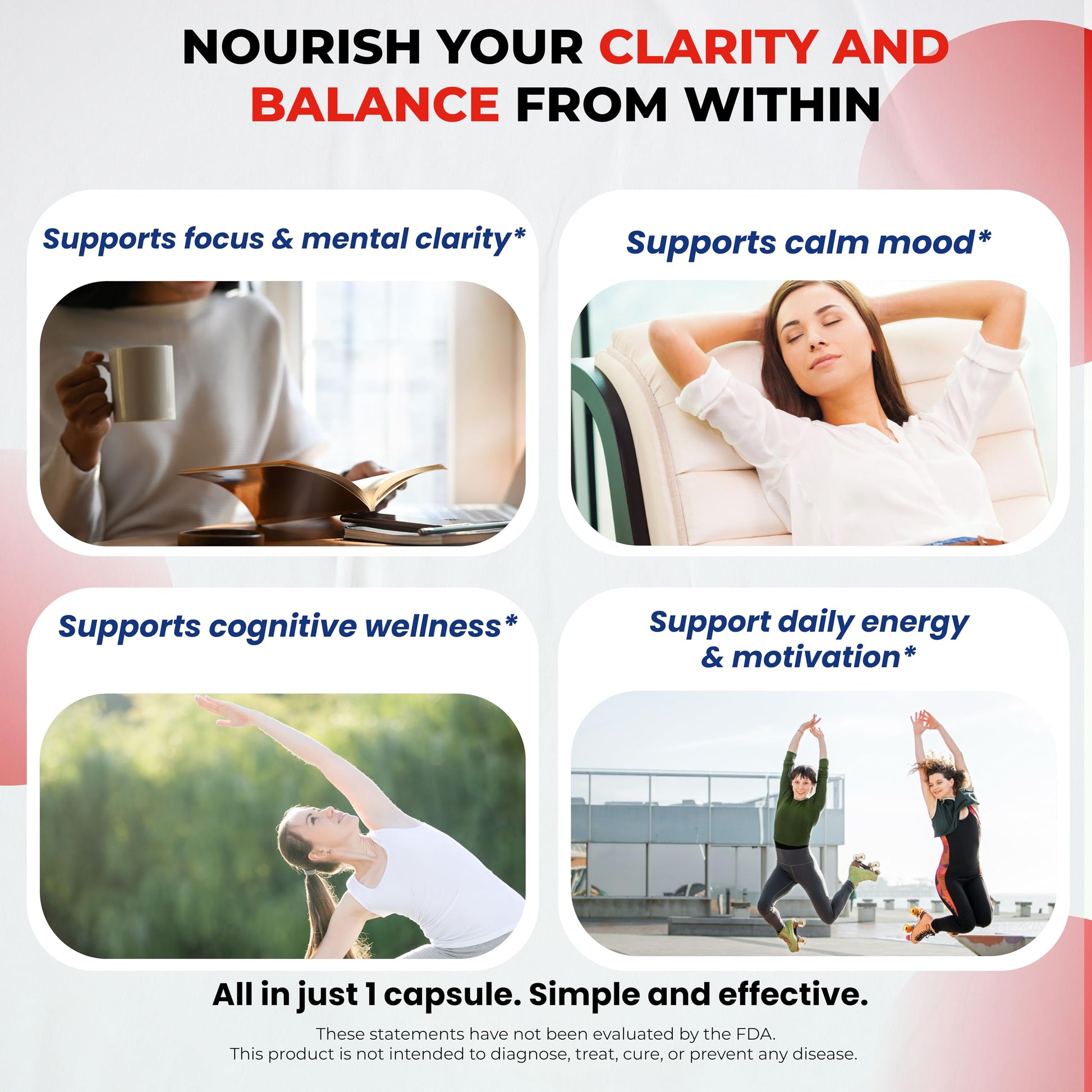 Dopamine Focus Supplement Ashwagandha 5-HTP Rhodiola Rosea St. John's Wort - Increase Memory Clarity Focus Restore Relax with VIT B1, B6, B12, L-Theanine ULTRA HERBS uk supplements