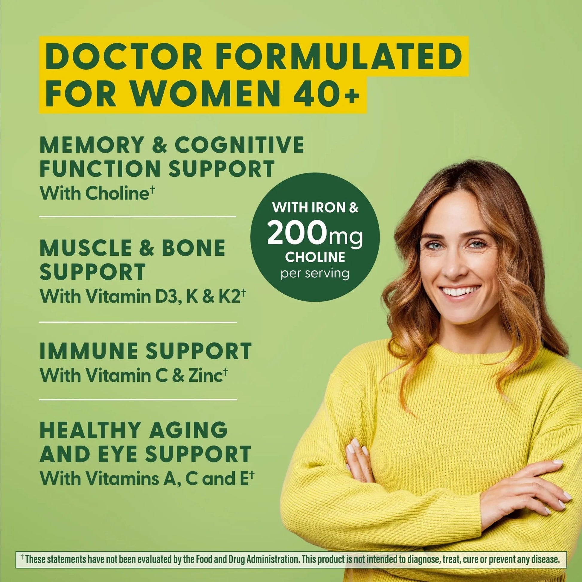 MegaFood Women's 40+ Multivitamin - Multivitamin Supplement for Women with Iron, Vitamins C, B12, K2, A, B6, Choline, and more MegaFood uk supplements