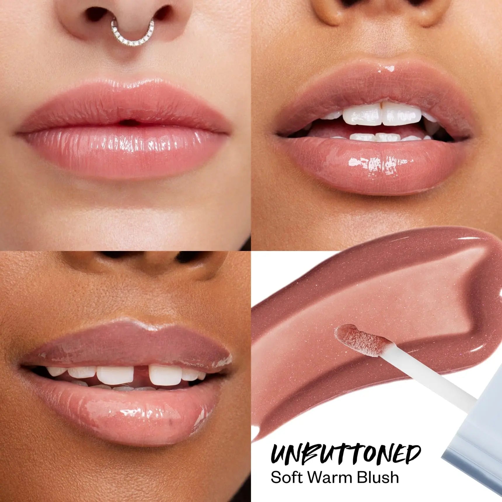 Kosas Wet Lip Oil Gloss - Hydrating Lip Plumping Treatment with Hyaluronic Acid & Peptides, Non-Sticky Finish (Unbuttoned) Kosas uk supplements