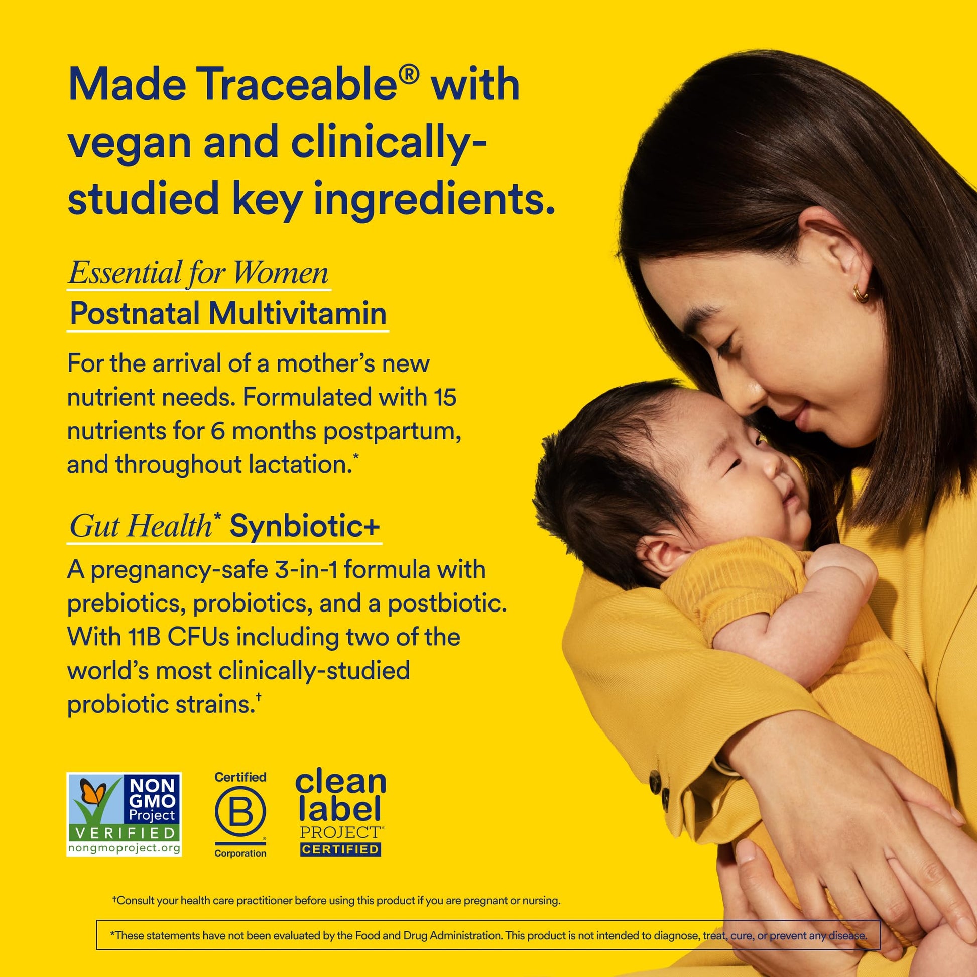 Ritual Postnatal Multivitamin and Gut Duo Supplements with Postnatal Vitamins and Synbiotic+: 3-in-1 Probiotic, Prebiotic, Postbiotic, Supports Lactation, and Gut Health, 30 Day Supply Ritual uk supplements