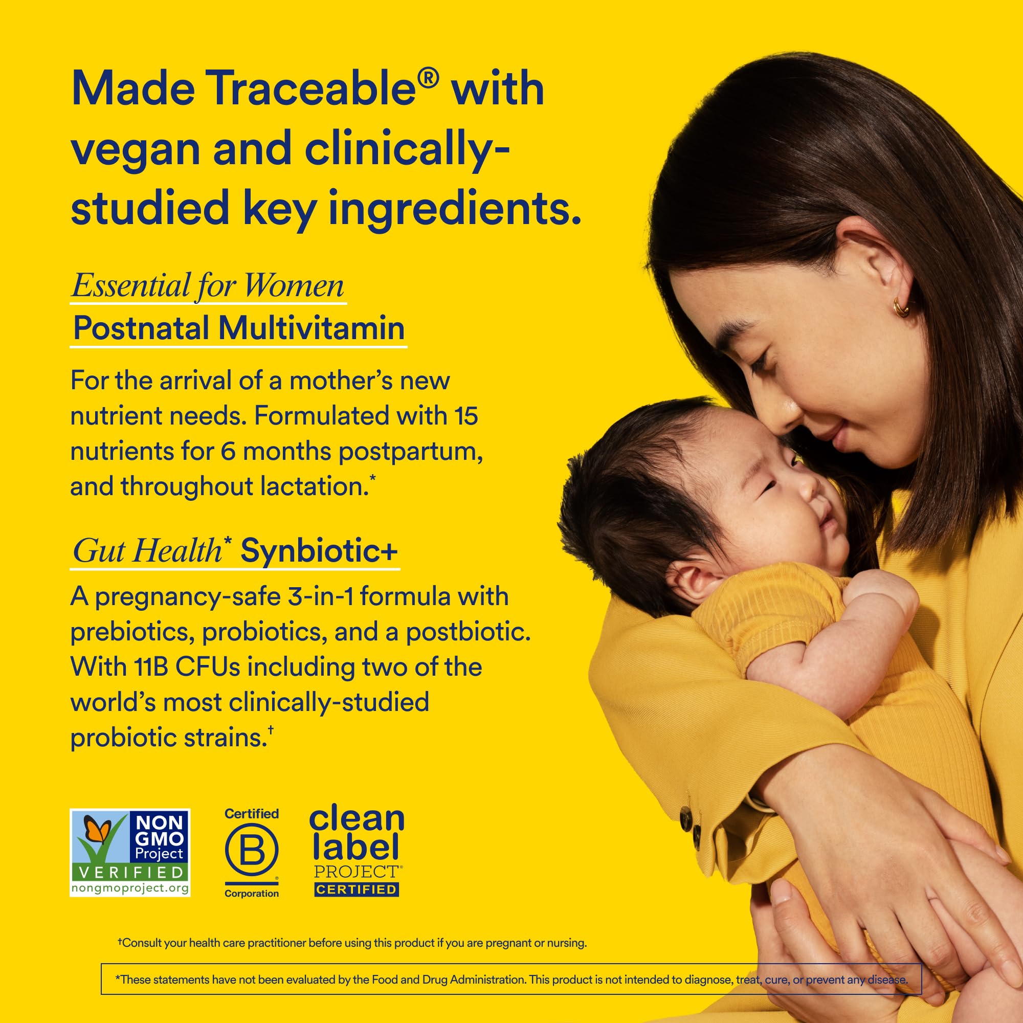 Ritual Postnatal Multivitamin and Gut Duo Supplements with Postnatal Vitamins and Synbiotic+: 3-in-1 Probiotic, Prebiotic, Postbiotic, Supports Lactation, and Gut Health, 30 Day Supply Ritual uk supplements