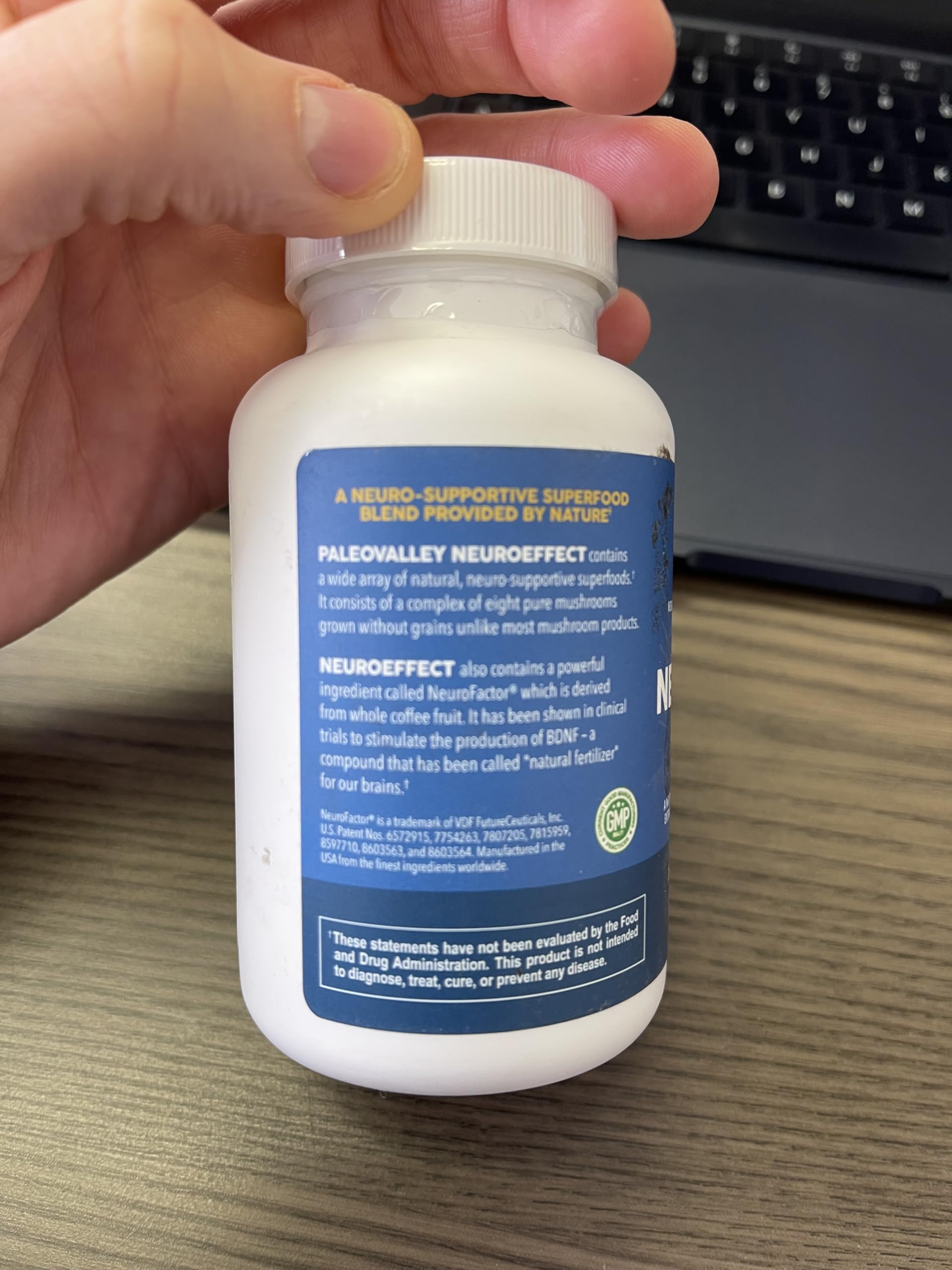 Paleovalley NeuroEffect - Neuro Mushroom Coffee Nutritional Supplement for Focus, Memory, and Energy Support - 28-Day Supply - 8 Full Spectrum Mushroom and Whole Coffee Fruit Extracts Paleovalley uk supplements