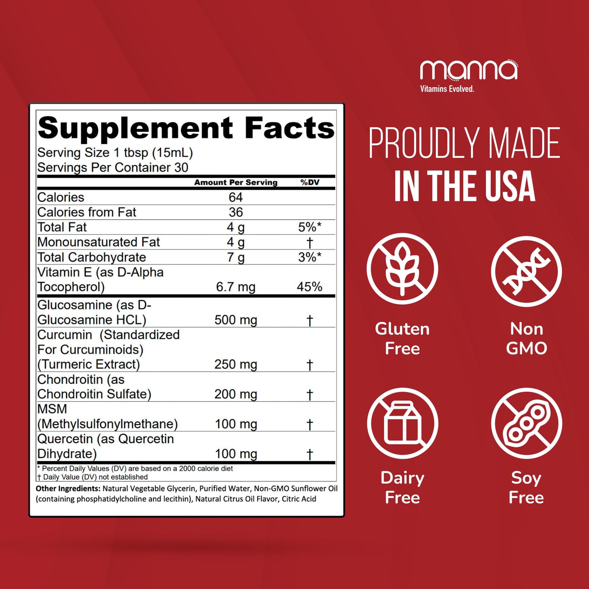 Manna Vitamins Evolved Liposomal Joint Relief Supplement for Women, Men Includes Curcumin, Glucosamine, Chondroitin, Quercetin for Joint Health, Swelling, Aches, Increase Range of Motion, Mobility Manna Vitamins Evolved uk supplements