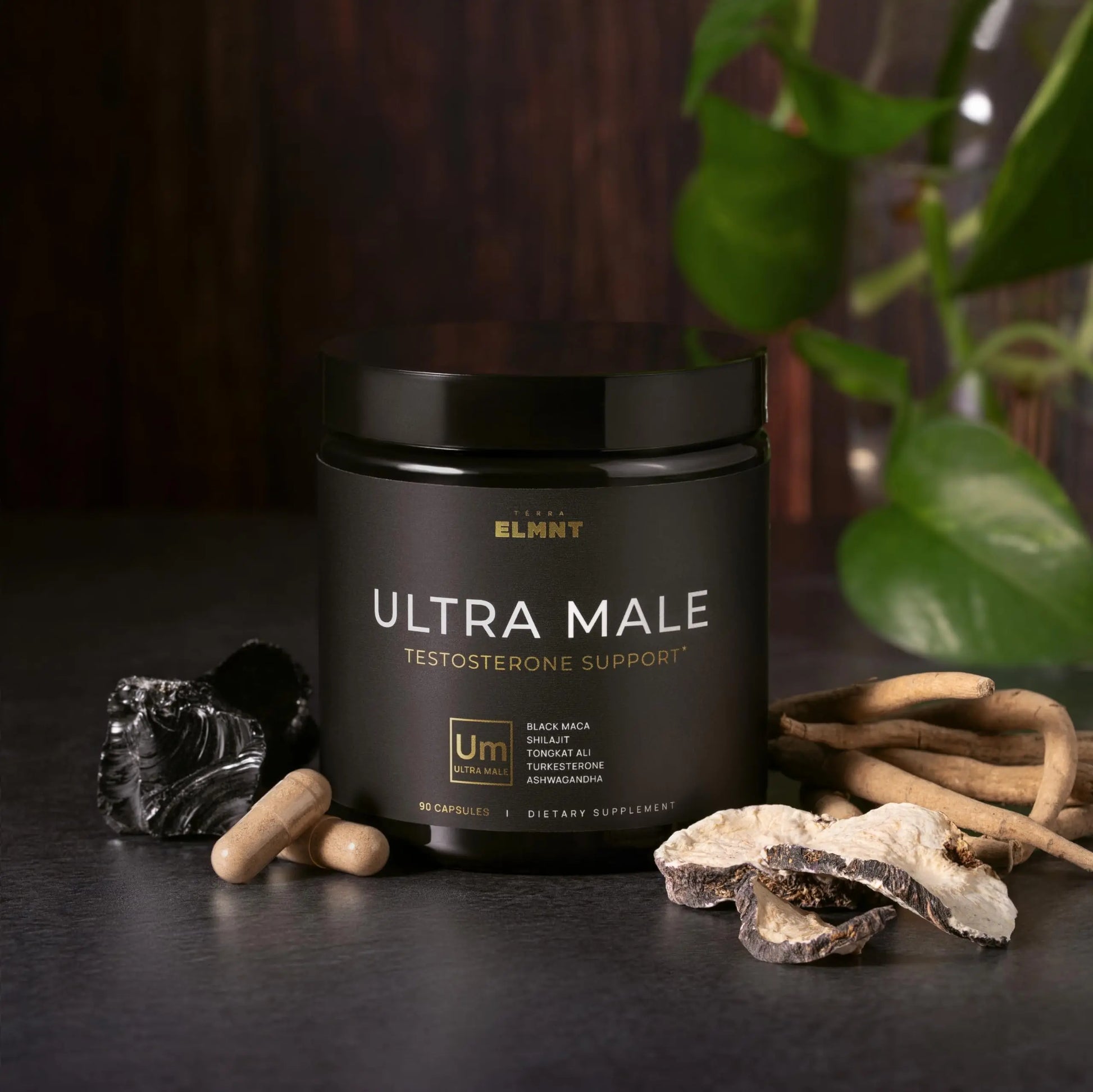 ULTRA MALE® Premium for Men w. 100:1 Shilajit, 40:1 Black Maca, Ashwagandha 25%, Tongkat Ali 10% - Clinical Strength Male Enhancing Supplement for Men Health Libido+ TERRA ELMNT uk supplements
