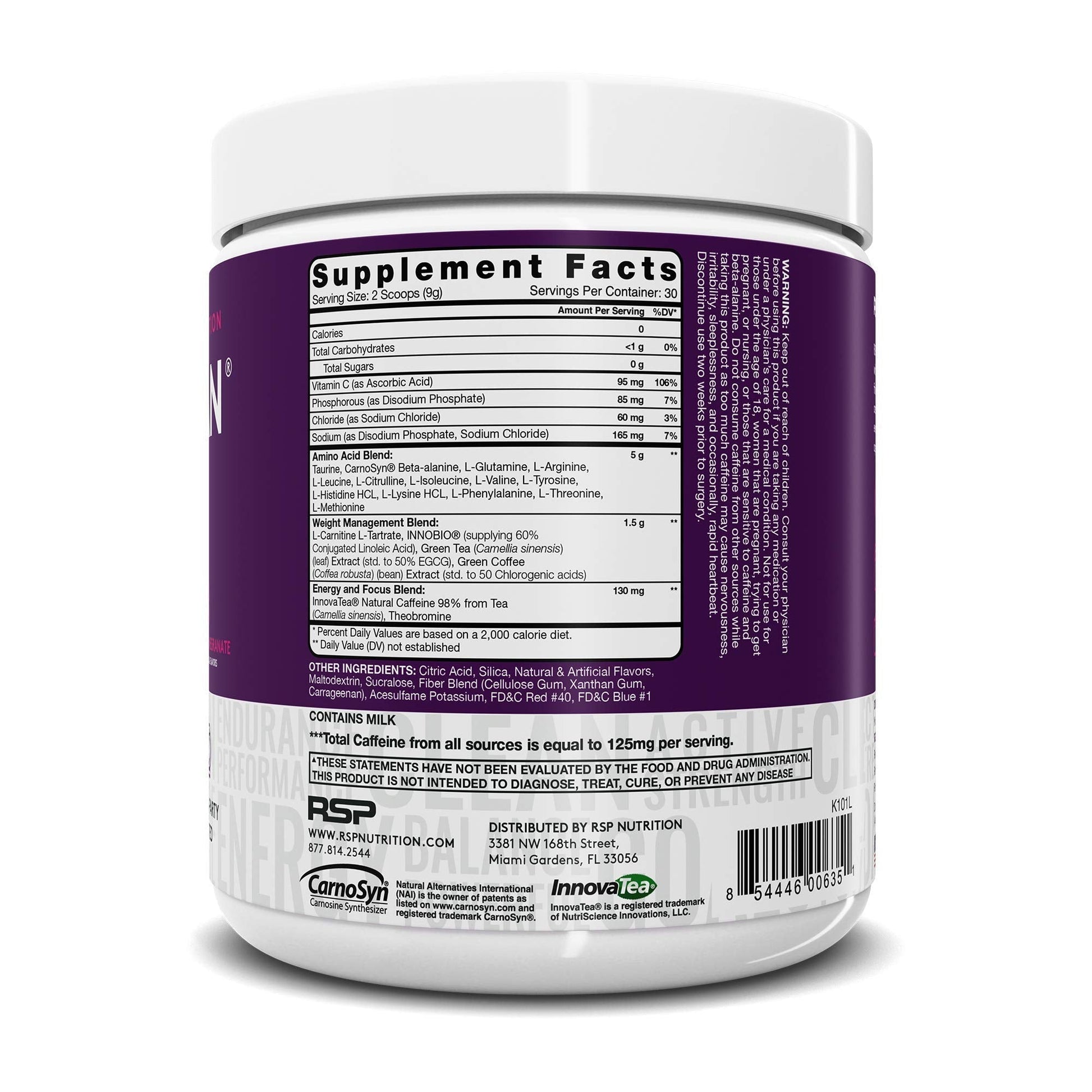 RSP NUTRITION AminoLean Pre Workout Energy (BlackBerry Pomegranate 30 Servings) RSP NUTRITION uk supplements