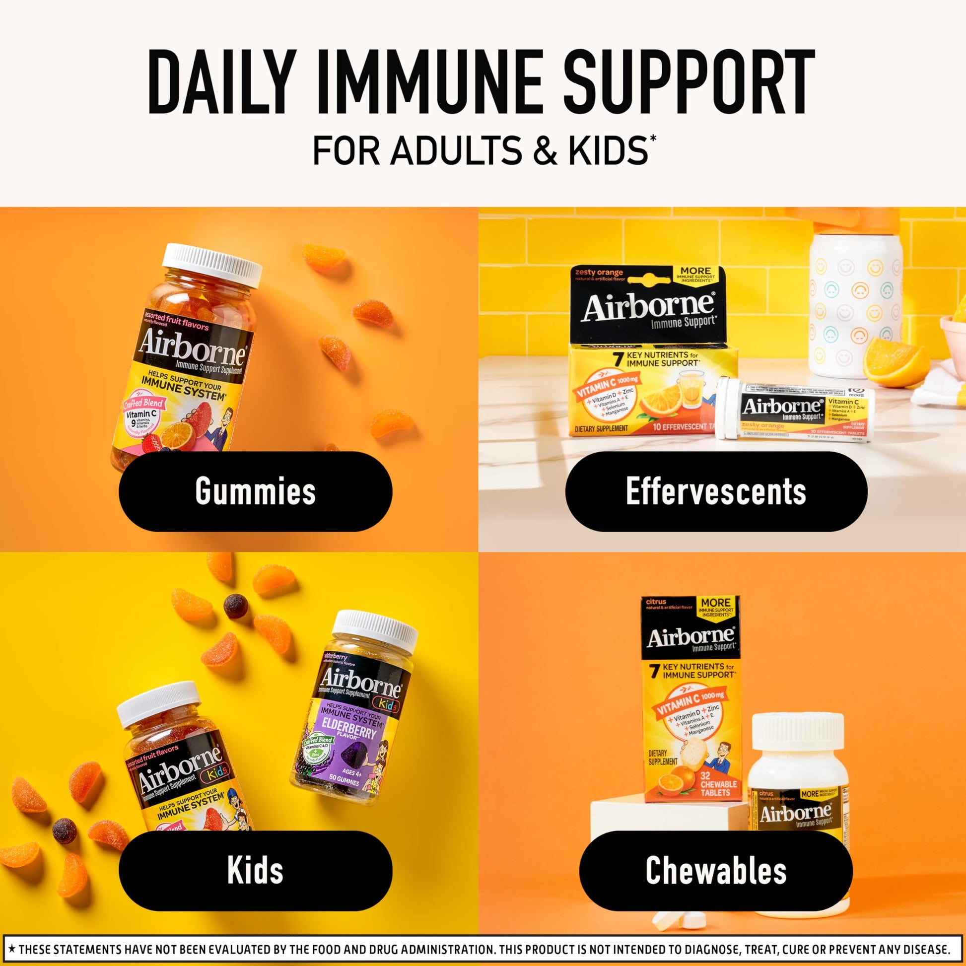 Vitamin C 1000mg (per serving) - Airborne Very Berry Effervescent Tablets (36 count in a box), Gluten-Free Immune Support Supplement, With Vitamins A C E, ZINC, Selenium, Echinacea & Ginger Airborne uk supplements
