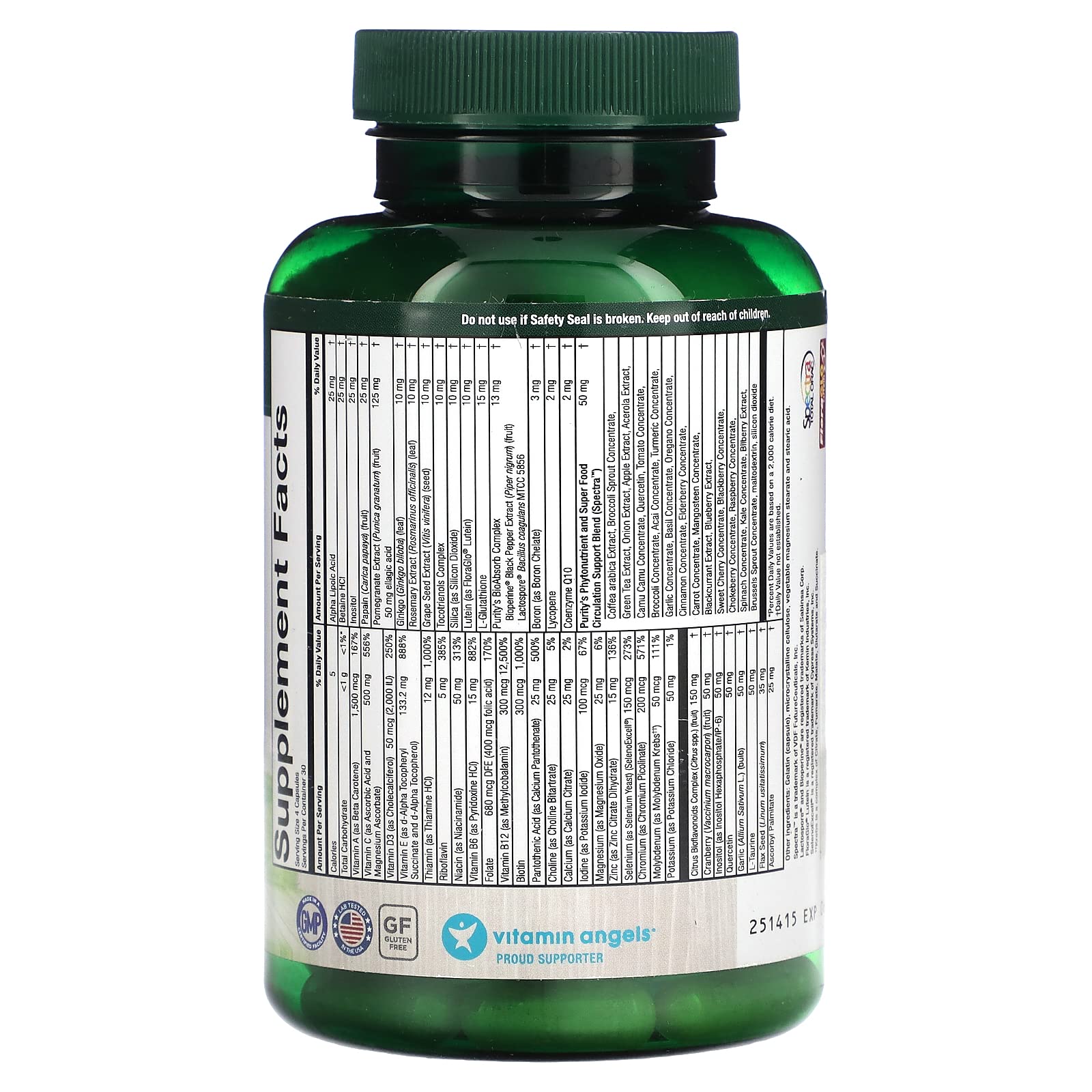 Purity Products Perfect Multi - Multivitamin Packed with Vitamins, Minerals and Phytonutrients - 60 Breakthrough Nutrients - Support for Healthy Immunity, Normal Energy Levels - 120 Capsules (1) Purity Products uk supplements
