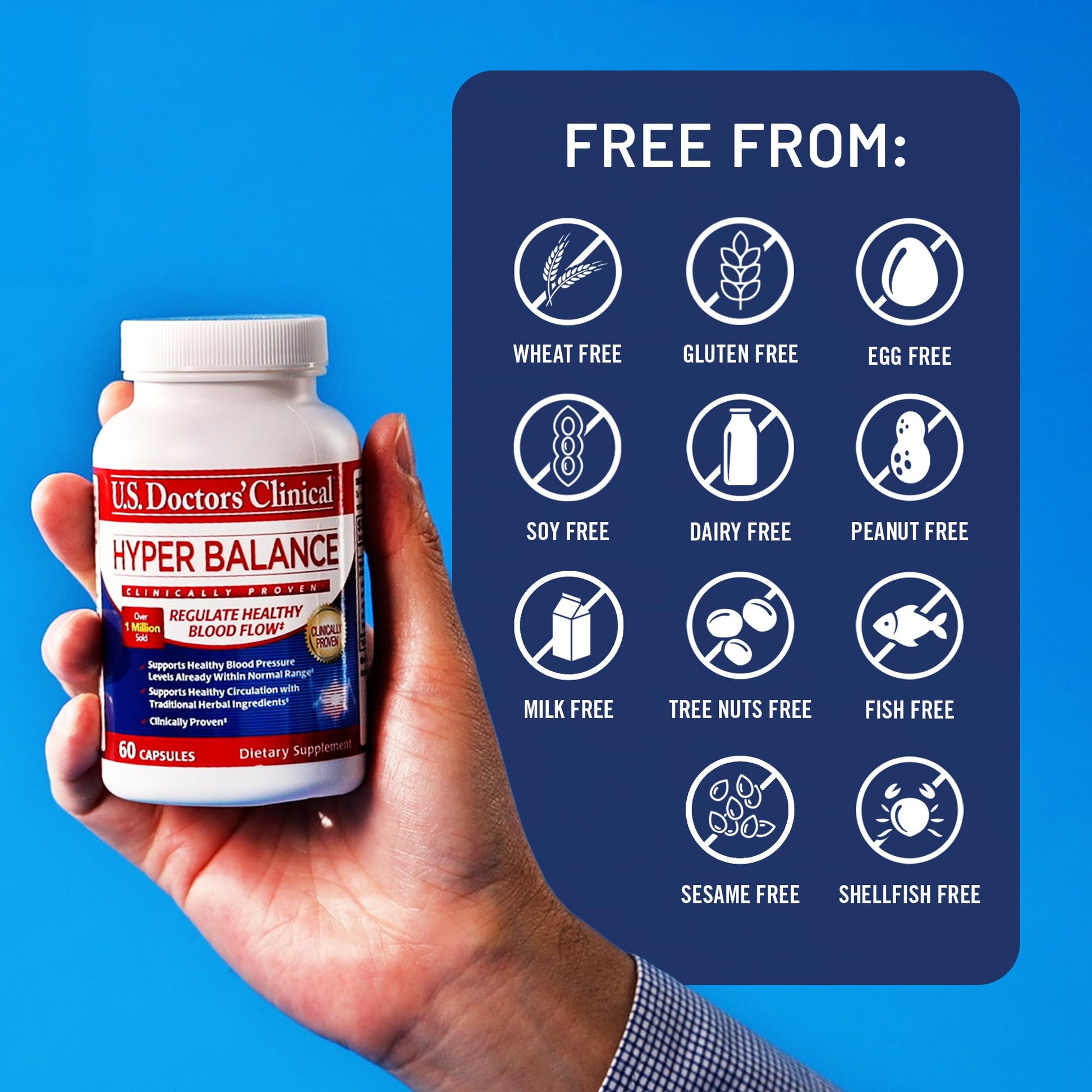 U.S. Doctors’ Clinical HyperBalance Herbal Support for Liver with Eucommia Bark, Senna, Wild Chrysanthemum to Promote Regulation (1 Month Supply – 60 Capsules) U.S.DOCTORS'CLINICAL uk supplements