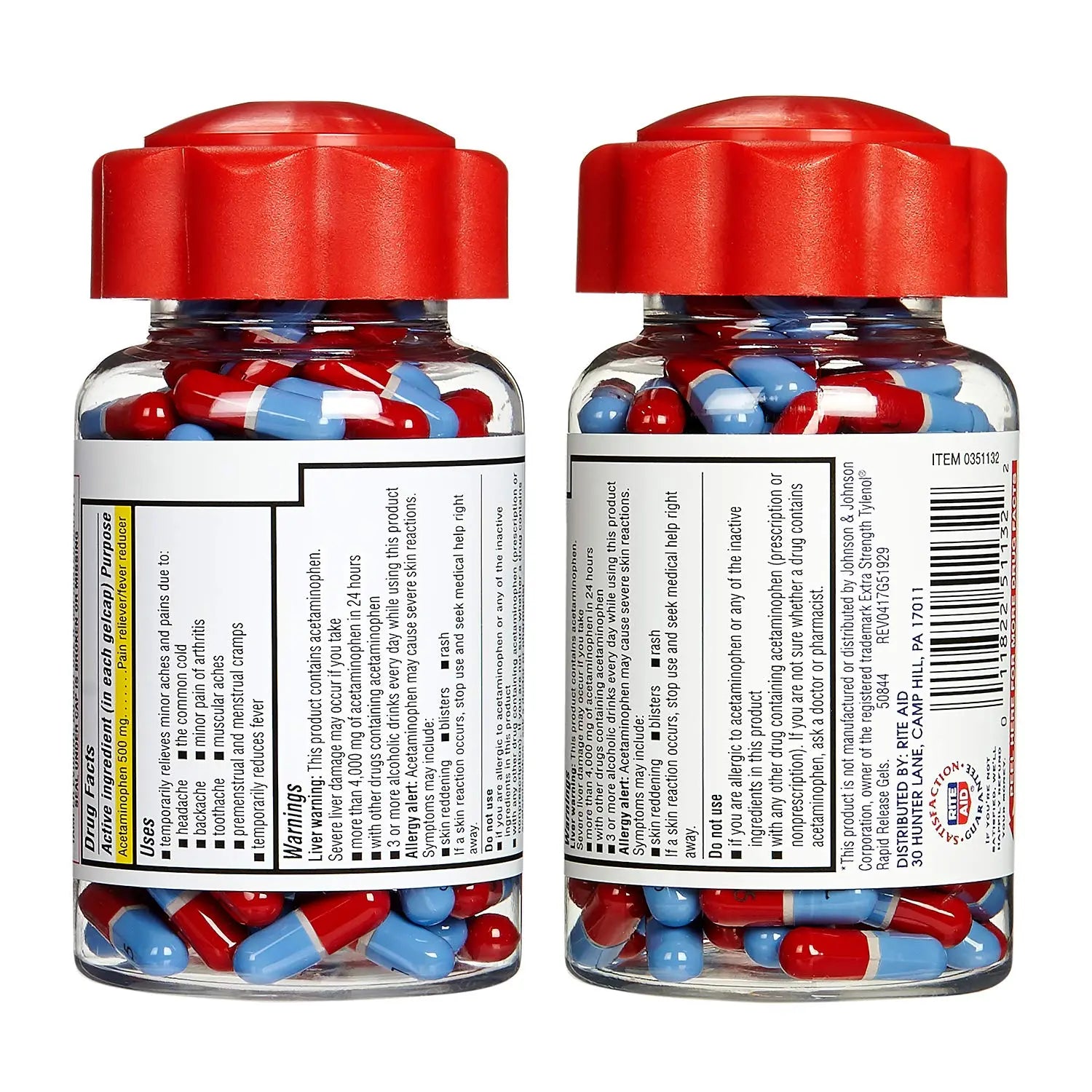 Rite Aid Extra Strength 500mg Acetaminophen Rapid Release Gelcaps - 150 Count | Joint, Muscle, Arthritis, Back Pain Relief Rite Aid uk supplements