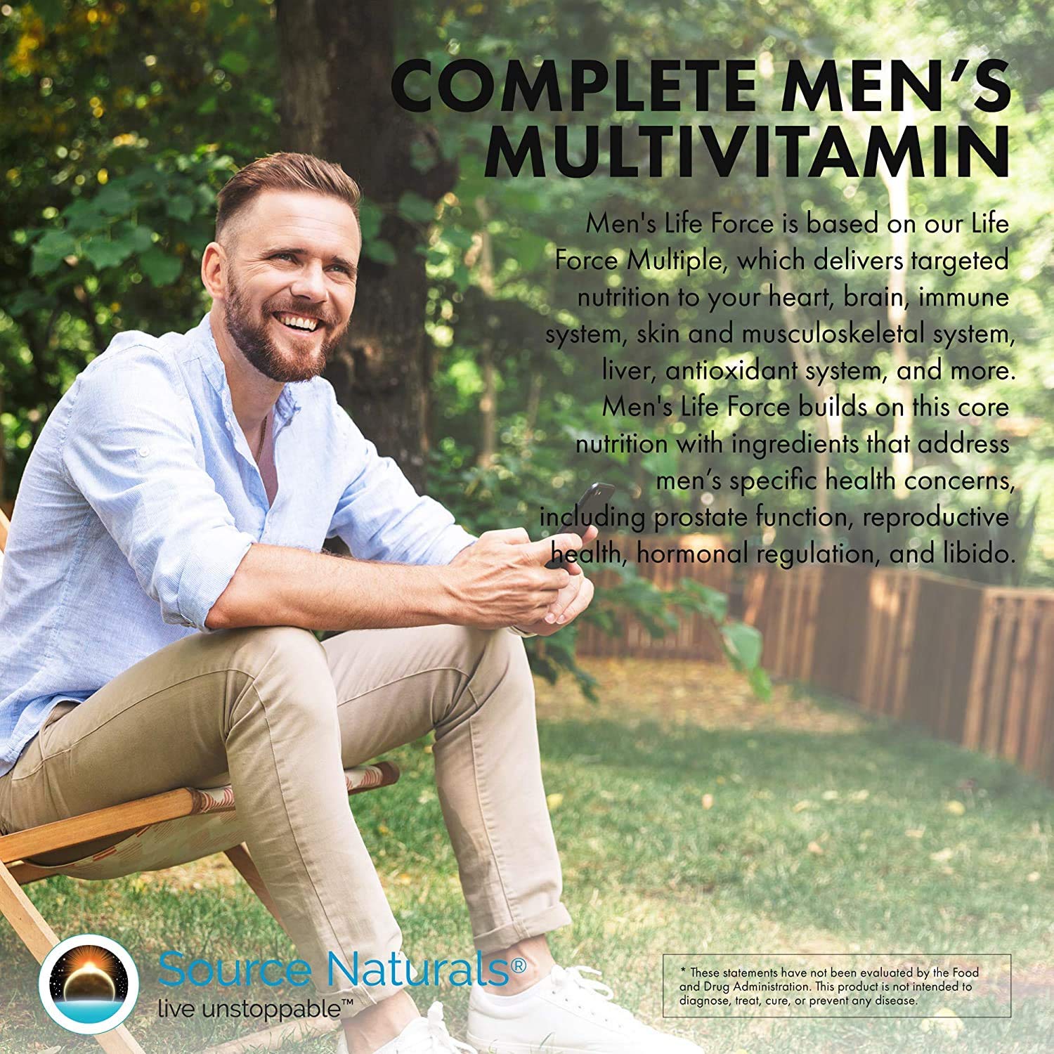 Source Naturals Men's Life Force Multiple Daily Multivitamin & Immune Health Supplement - 13 Essential Vitamins, Nutrients & Minerals* - 45 Tablets Source Naturals uk supplements