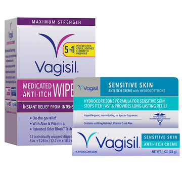 Vagisil Anti-Itch Feminine Hygiene Care Multipack for Women, 12 Medicated Intimate Wipes Vagisil uk supplements