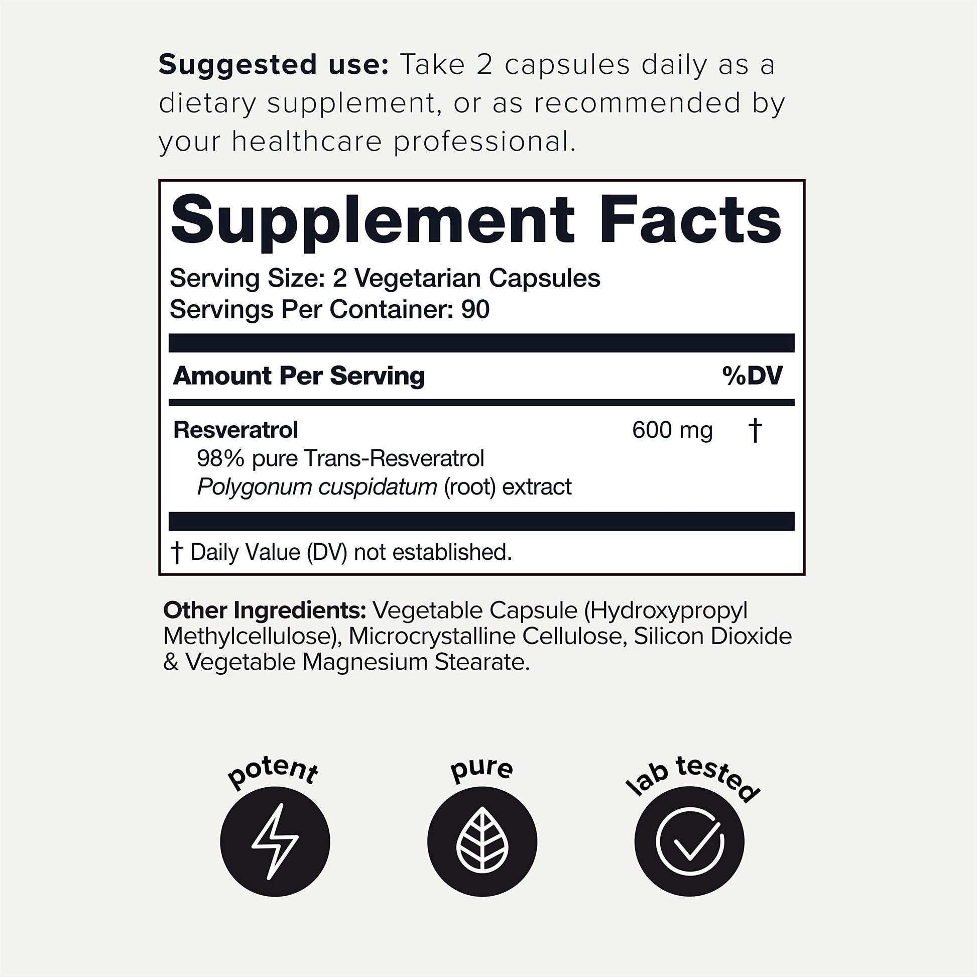 Toniiq Ultra High Purity Resveratrol Capsules - 98% Trans-Resveratrol - Highly Purified Toniiq uk supplements