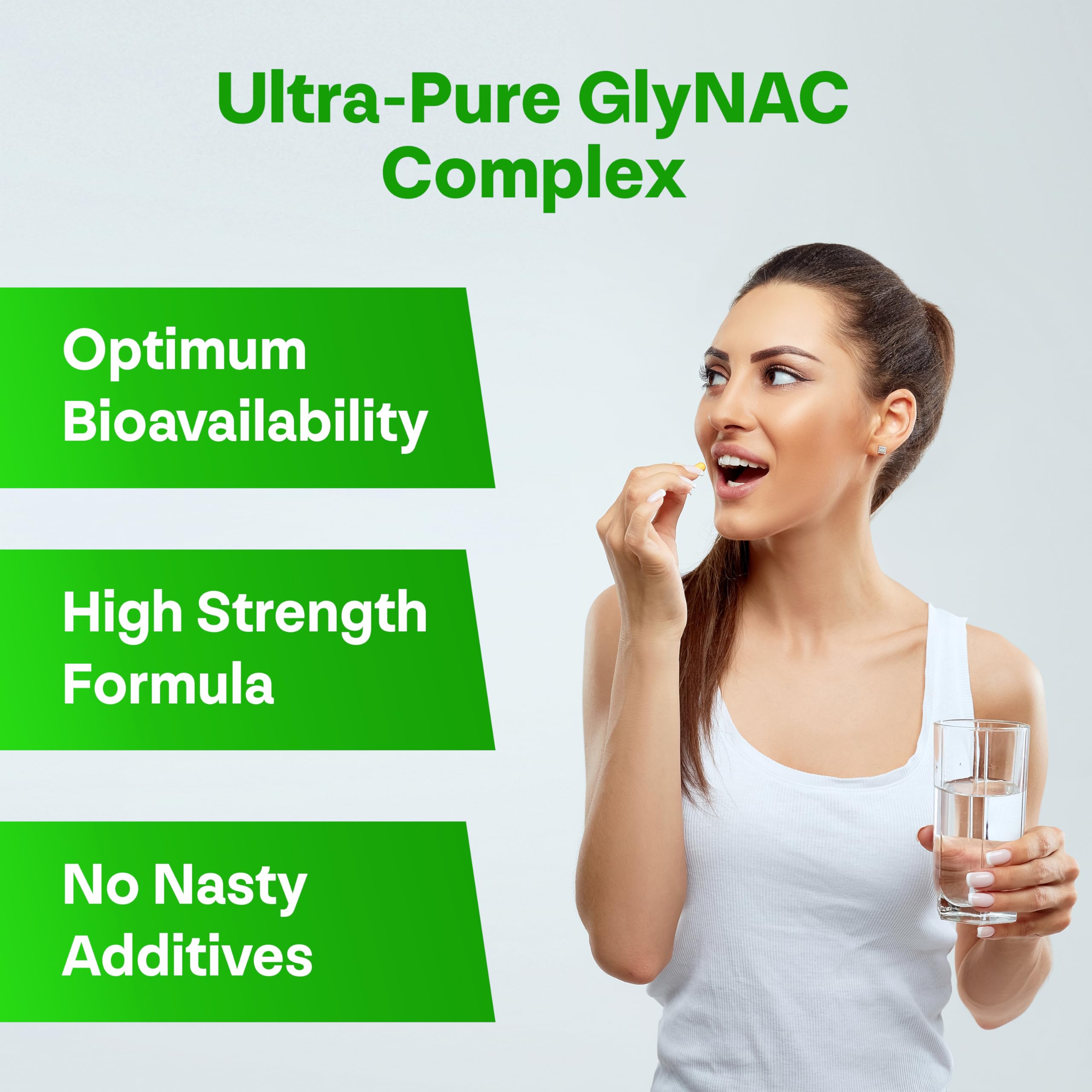 Longevity Box Ultra Pure GlyNAC Supplement 1000mg (500mg Glycine + 500mg N-Acetyl Cysteine) - Glutathione Precursor for Healthy Aging, Energy & Cellular Protection - 120 Vegan Capsules Longevity Box uk supplements