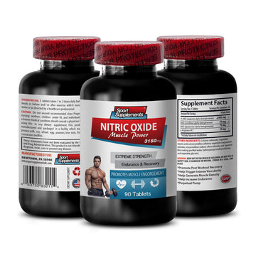 Nitric Oxide boosters with arginine - Nitric Oxide Muscle Power 3150mg - Improves Circulation Sport Supplements uk supplements