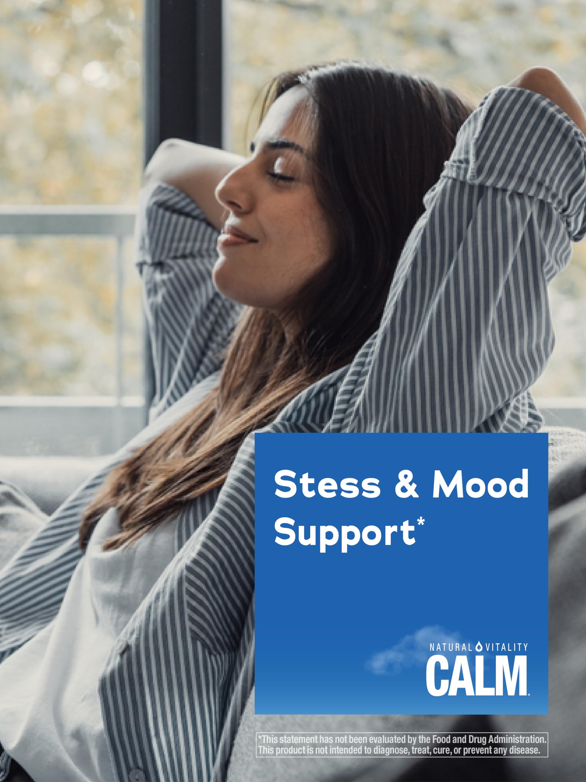 Natural Vitality Calm Ashwagandha + Magnesium Glycinate Capsules | Support for Occasional Stress & Anxiety | Gluten Free Supplement | 90 Count Natural Vitality uk supplements