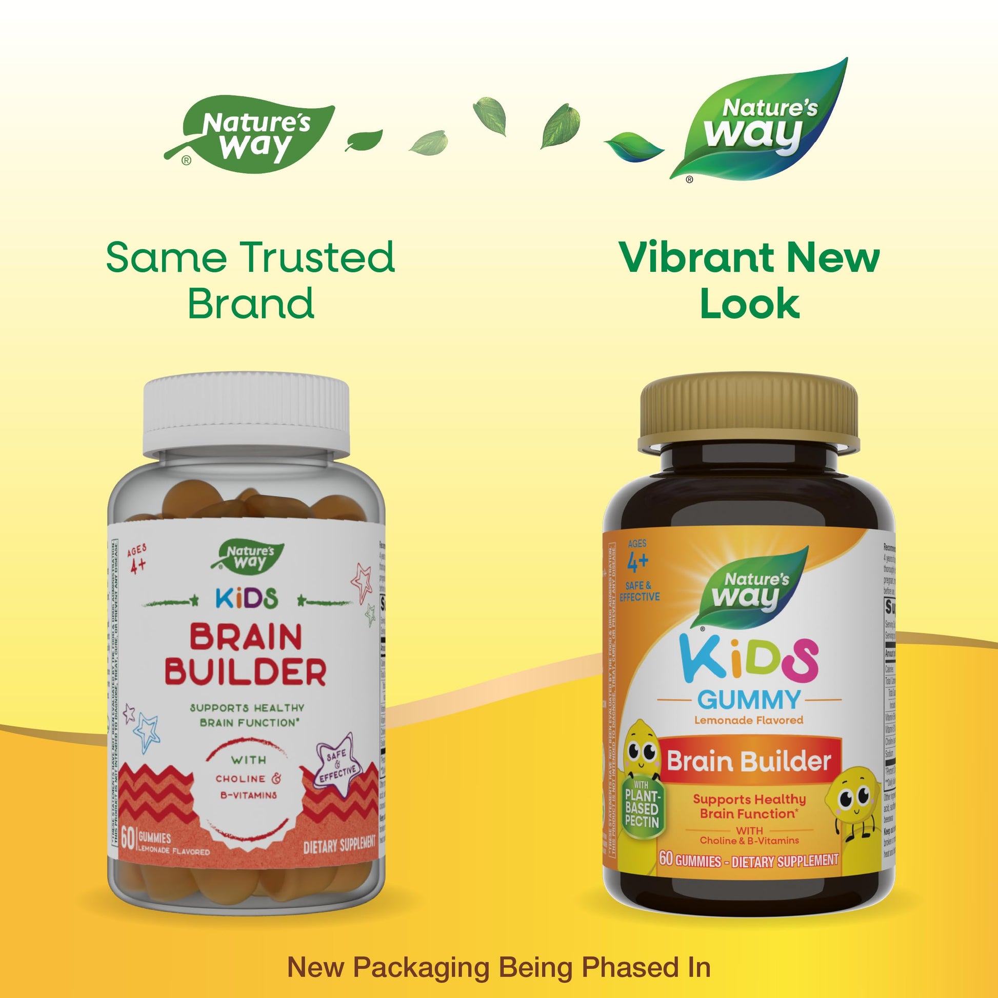 Nature's Way Kids Brain Supplement Gummies, Supports Healthy Brain Function*, Lemonade Flavored, 60 Gummies Nature's Way uk supplements