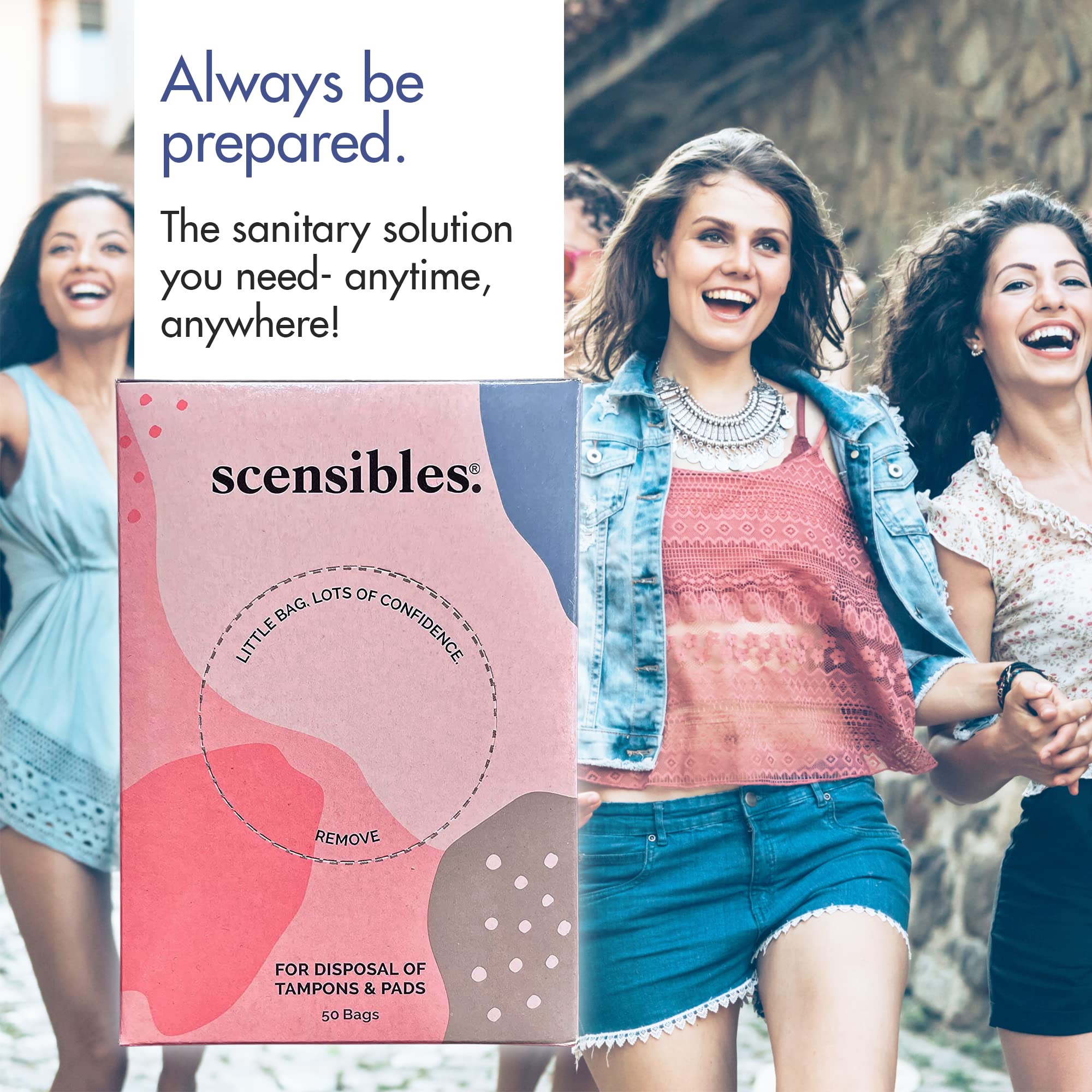 Scensibles Personal Care Disposal Bags (50 Count) - For Tampons, Pads, Liners, Condoms & More SCENSIBLES uk supplements