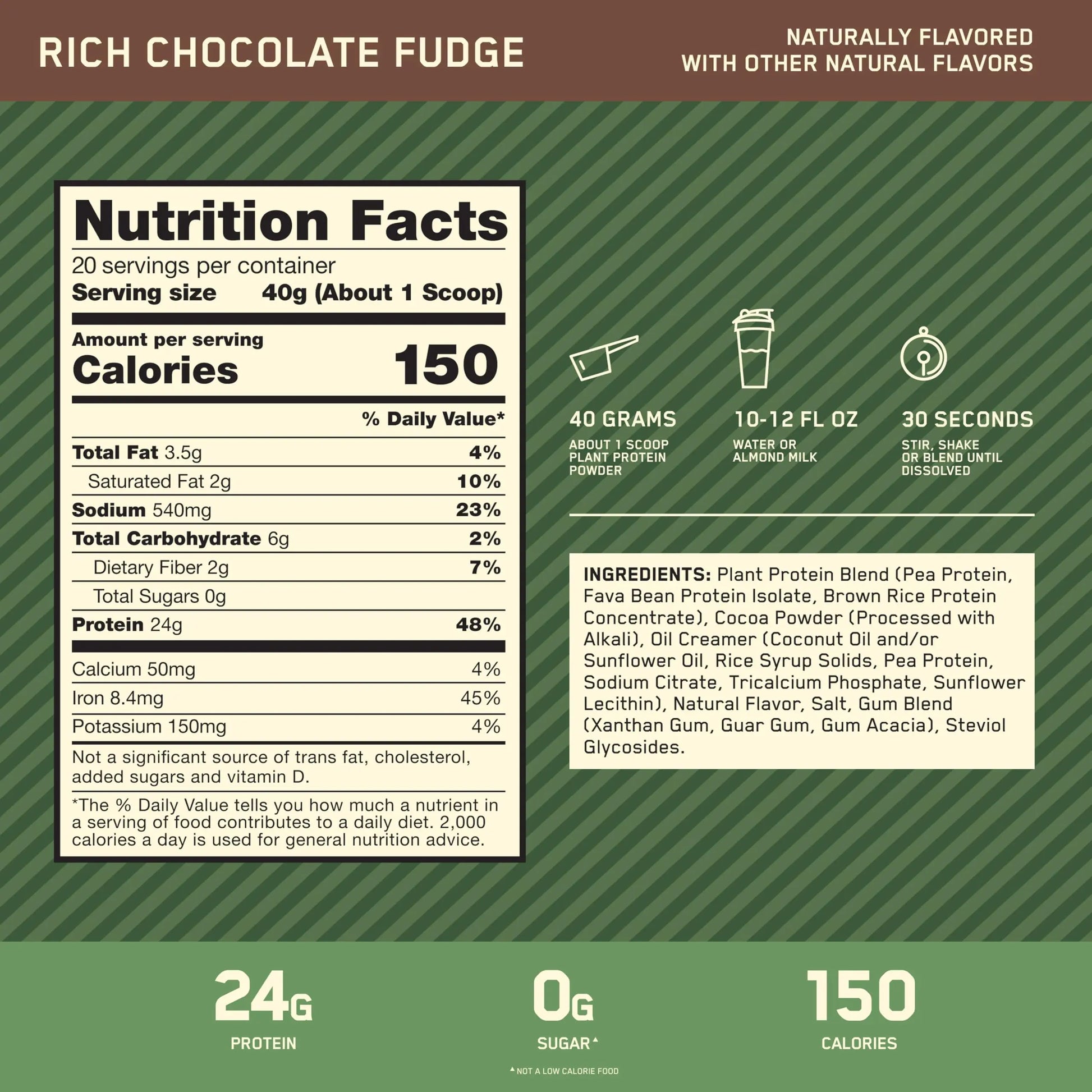 Optimum Nutrition Gold Standard 100% Plant Based Protein Powder, Gluten Free, Vegan Protein for Muscle Support and Recovery with Amino Acids - Rich Chocolate Fudge, 20 Servings (Packaging May Vary) Optimum Nutrition uk supplements
